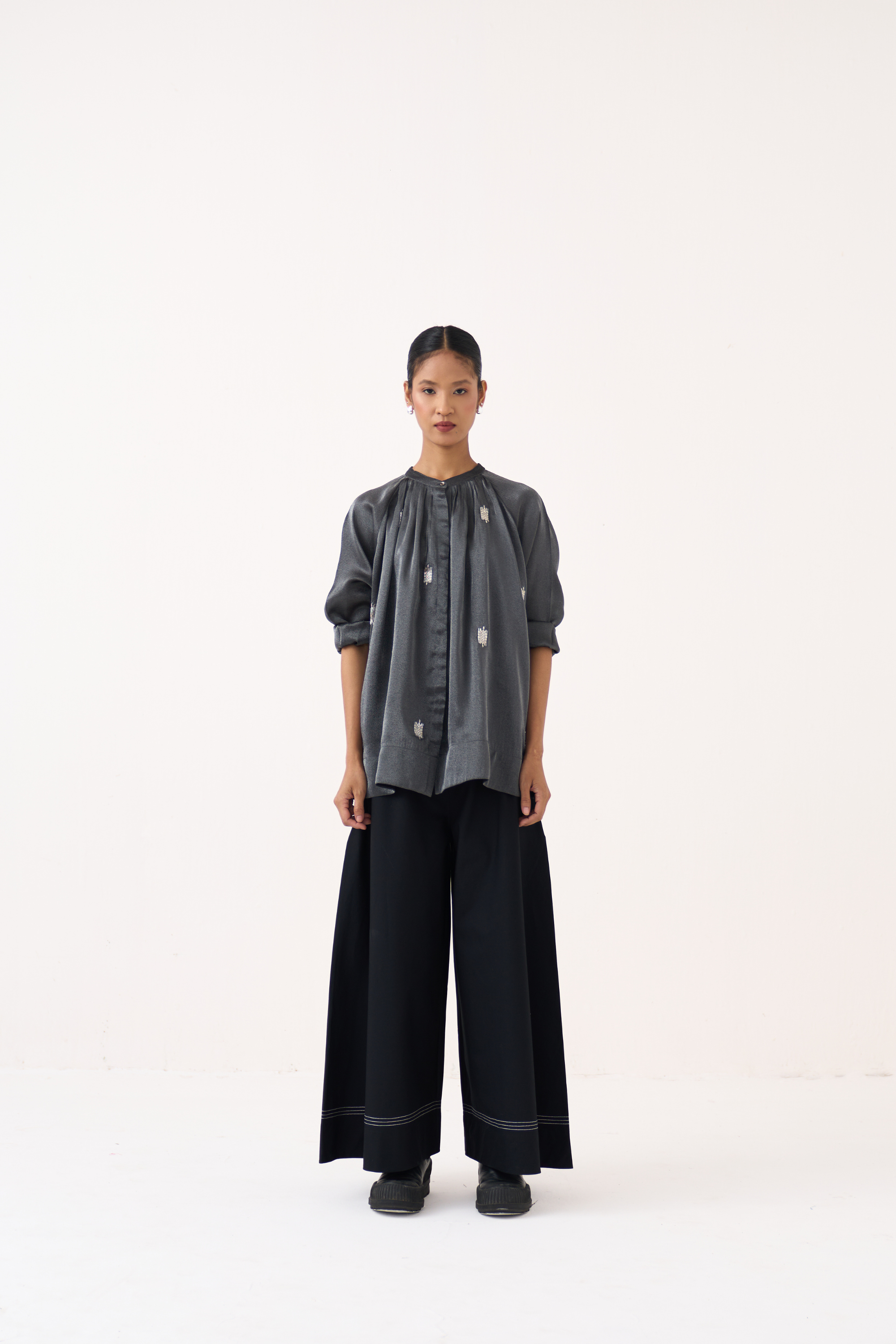 Hand Emb. Peasant Top Co-ord (set Of 2)