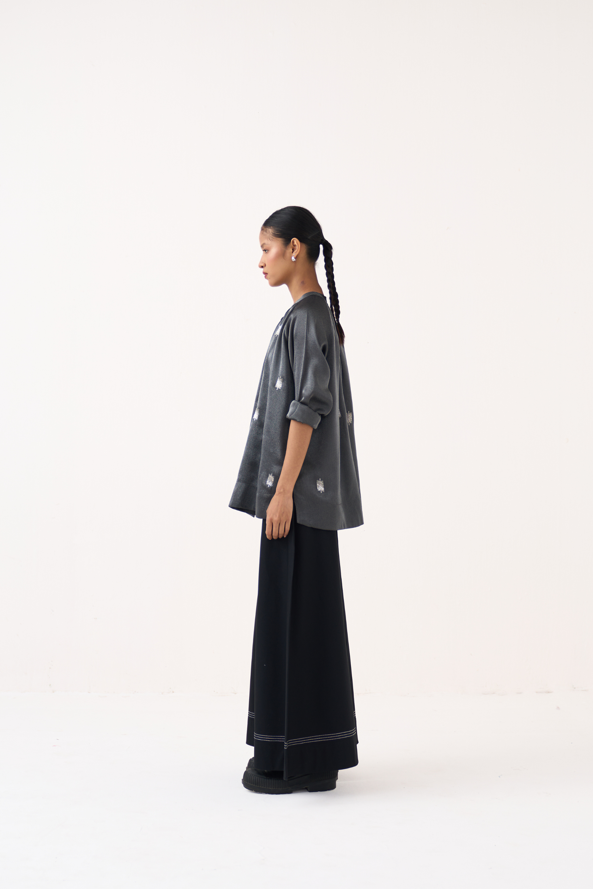 Hand Emb. Peasant Top Co-ord (set Of 2)