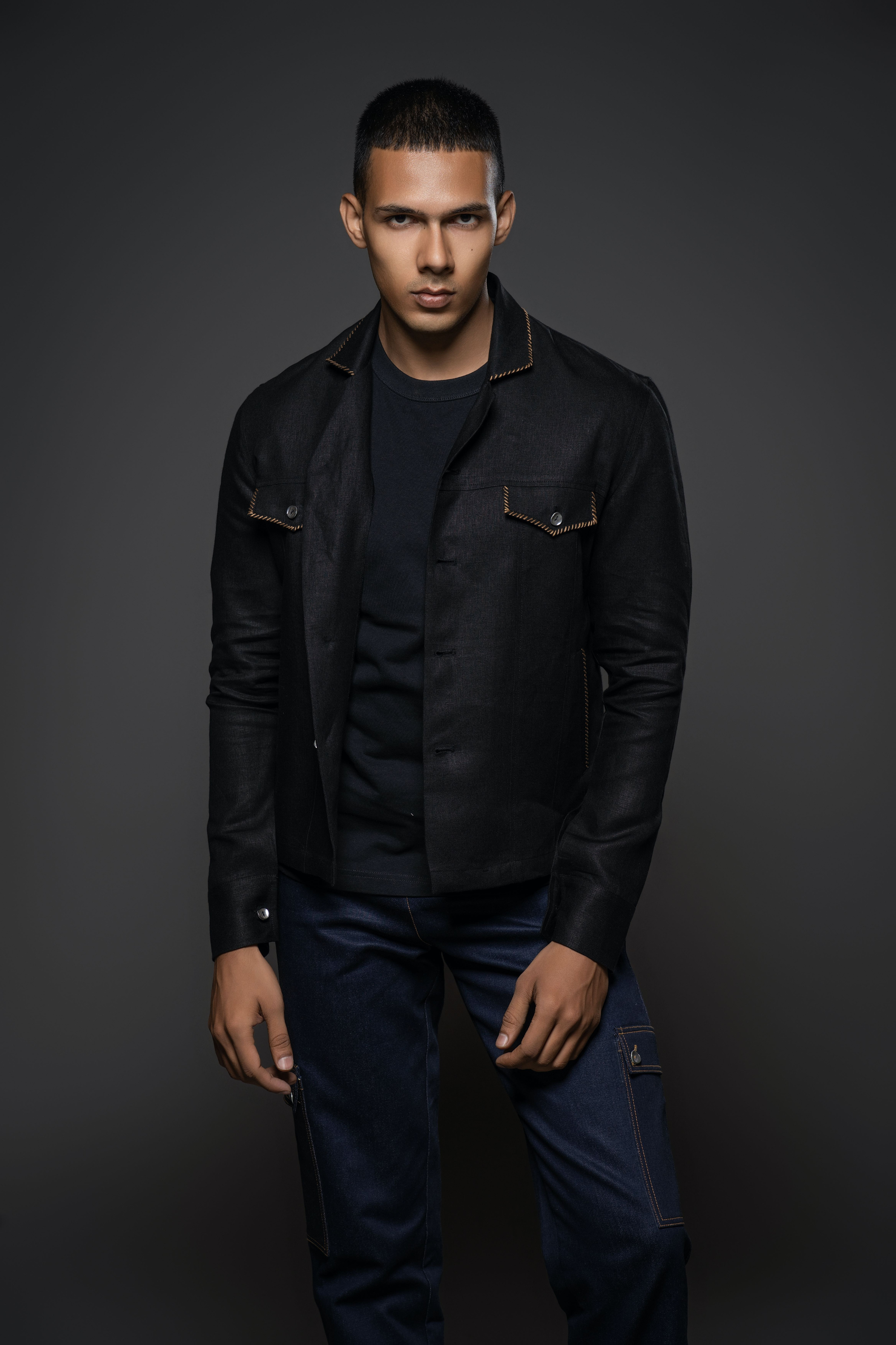 Black Linen Jacket