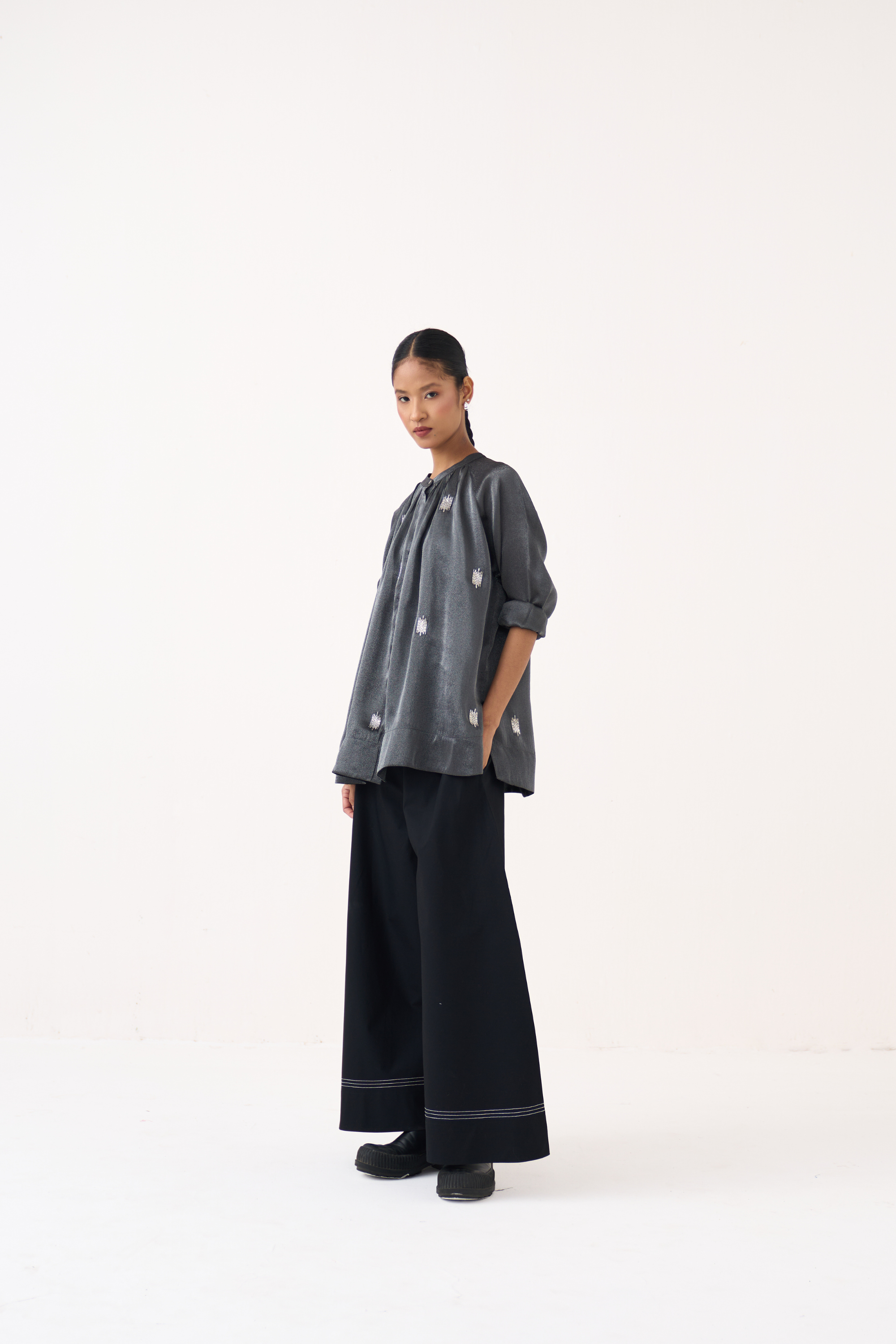 Hand Emb. Peasant Top Co-ord (set Of 2)