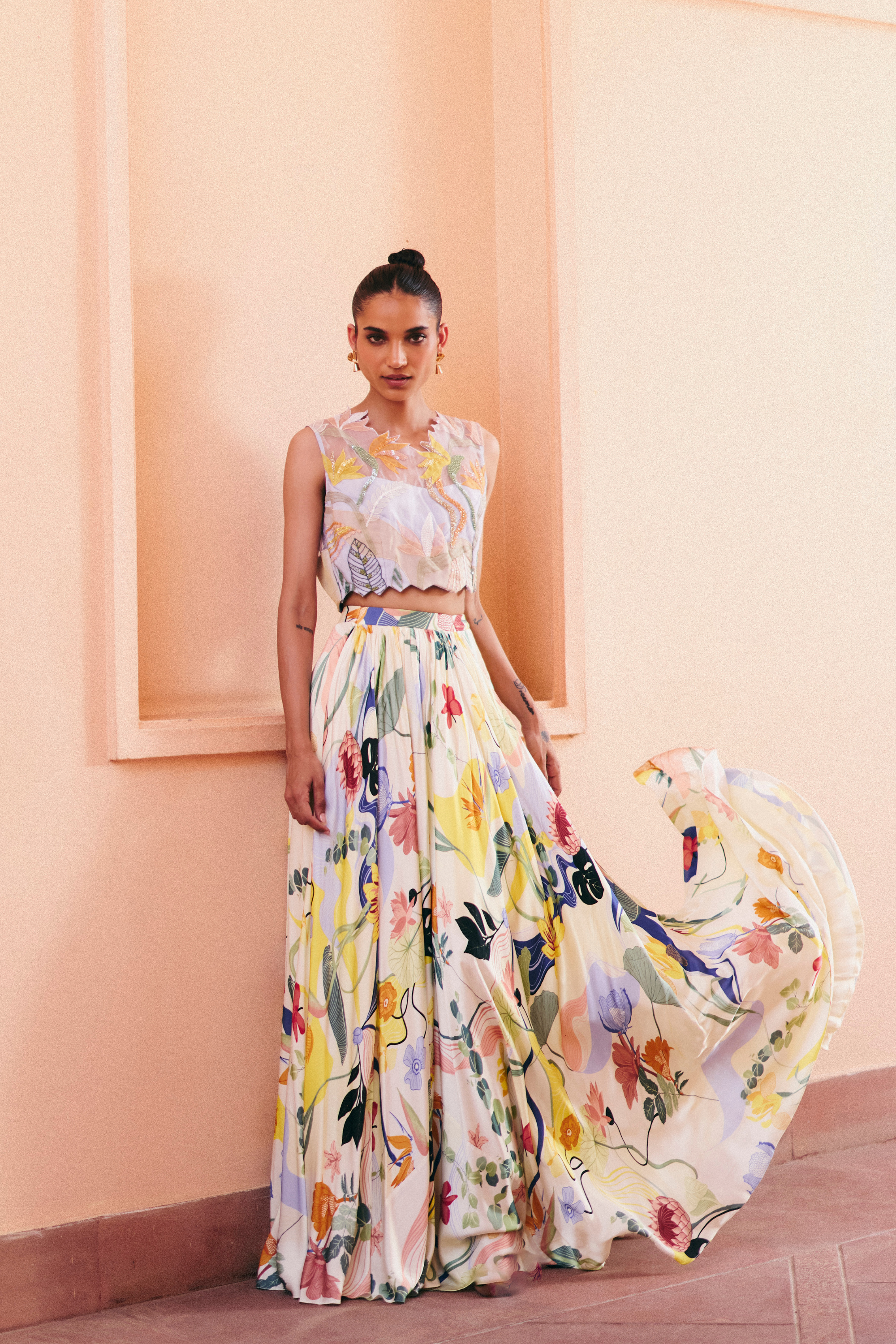 Pradise Skirt With Embellished Top