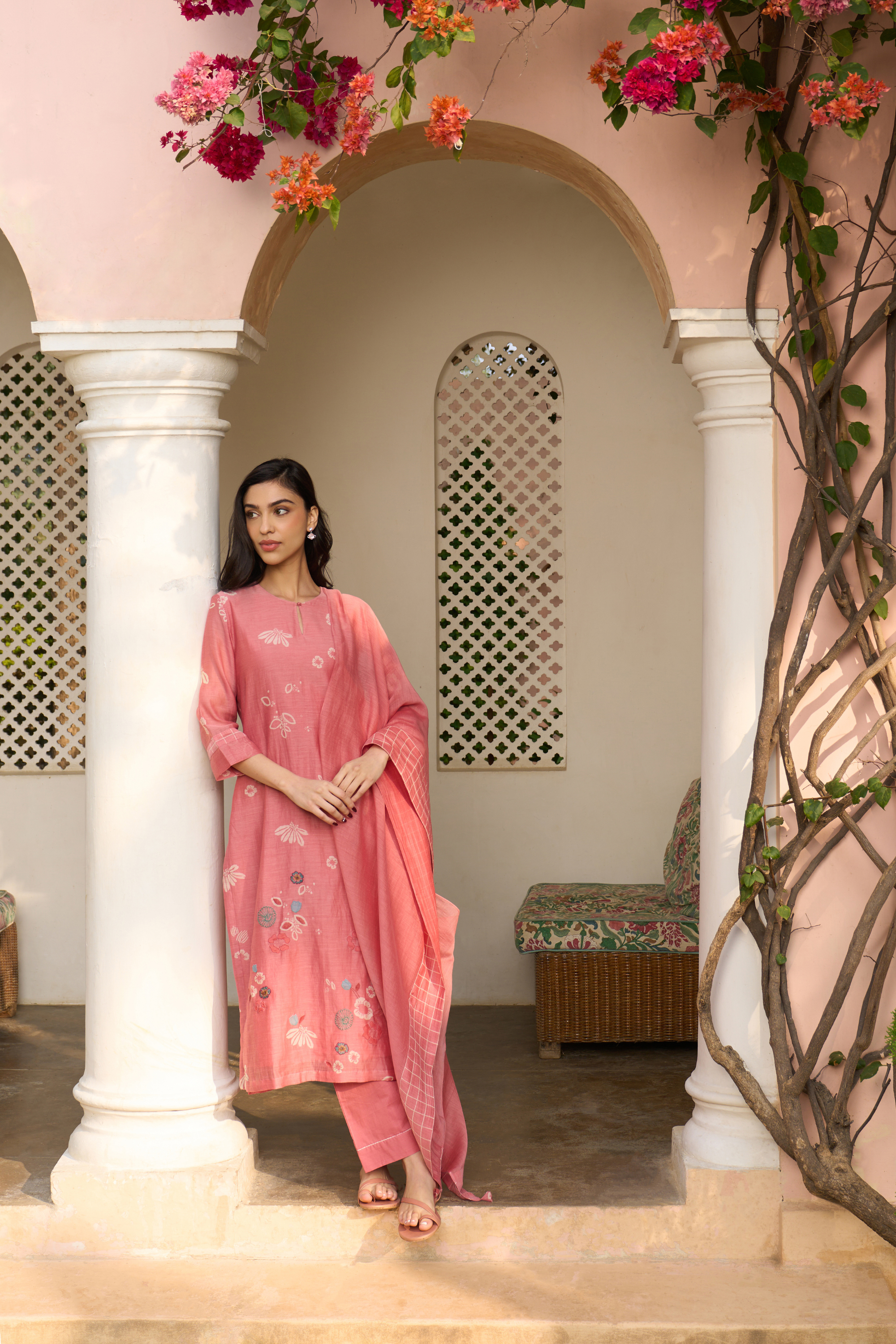 Hibiscus Floral Kurta Set