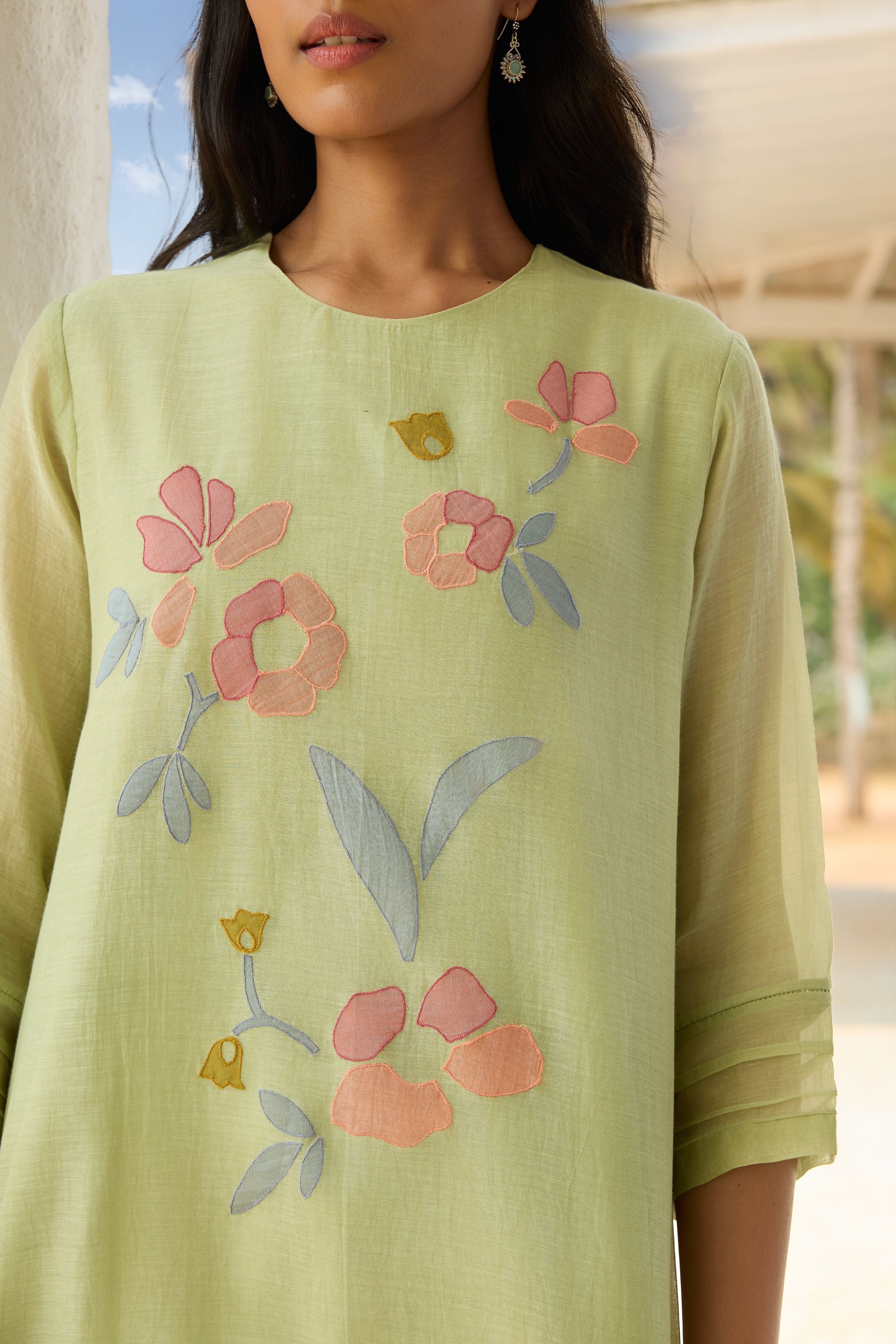 Lime Applique Co-ord Set