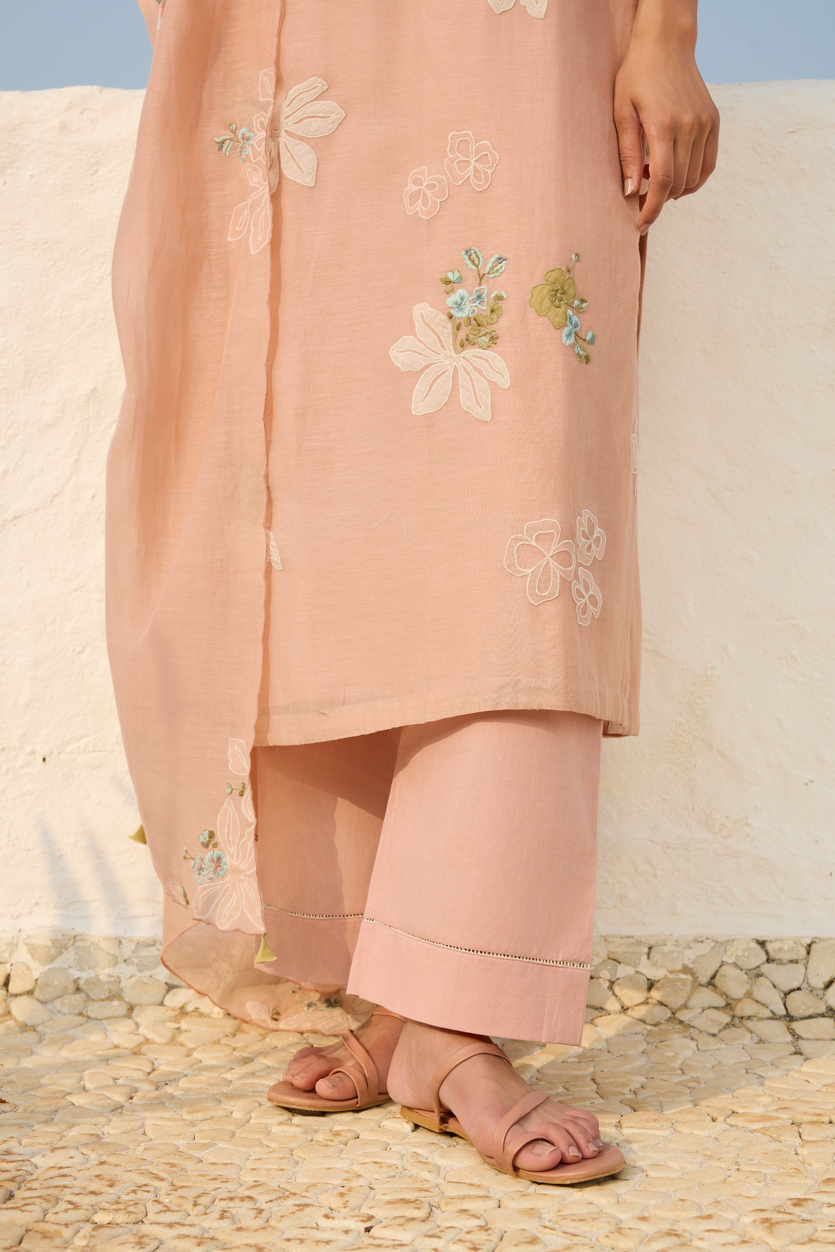 Blossom Applique Kurta Set