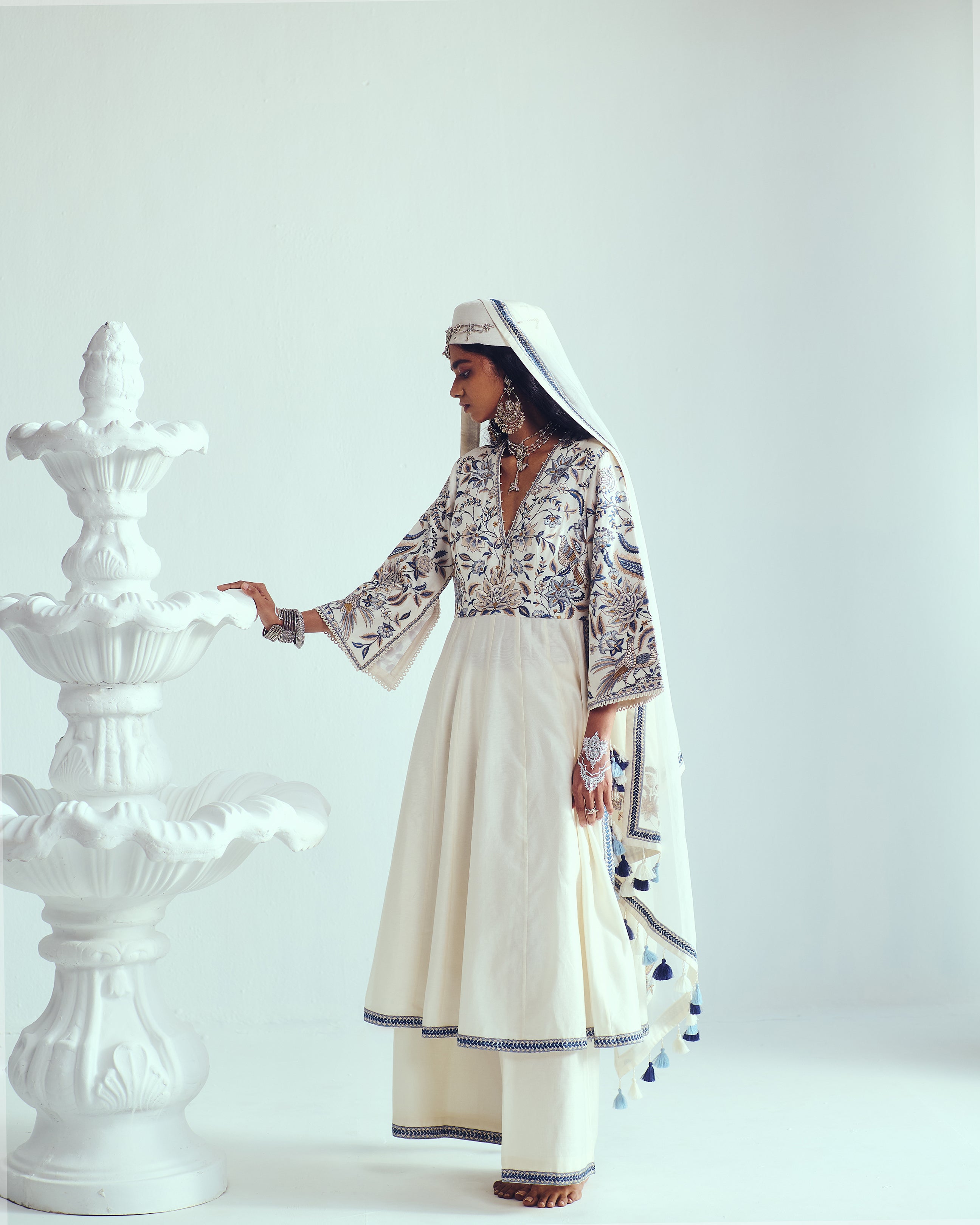 Anarkali With Flare Pants And Dupatta