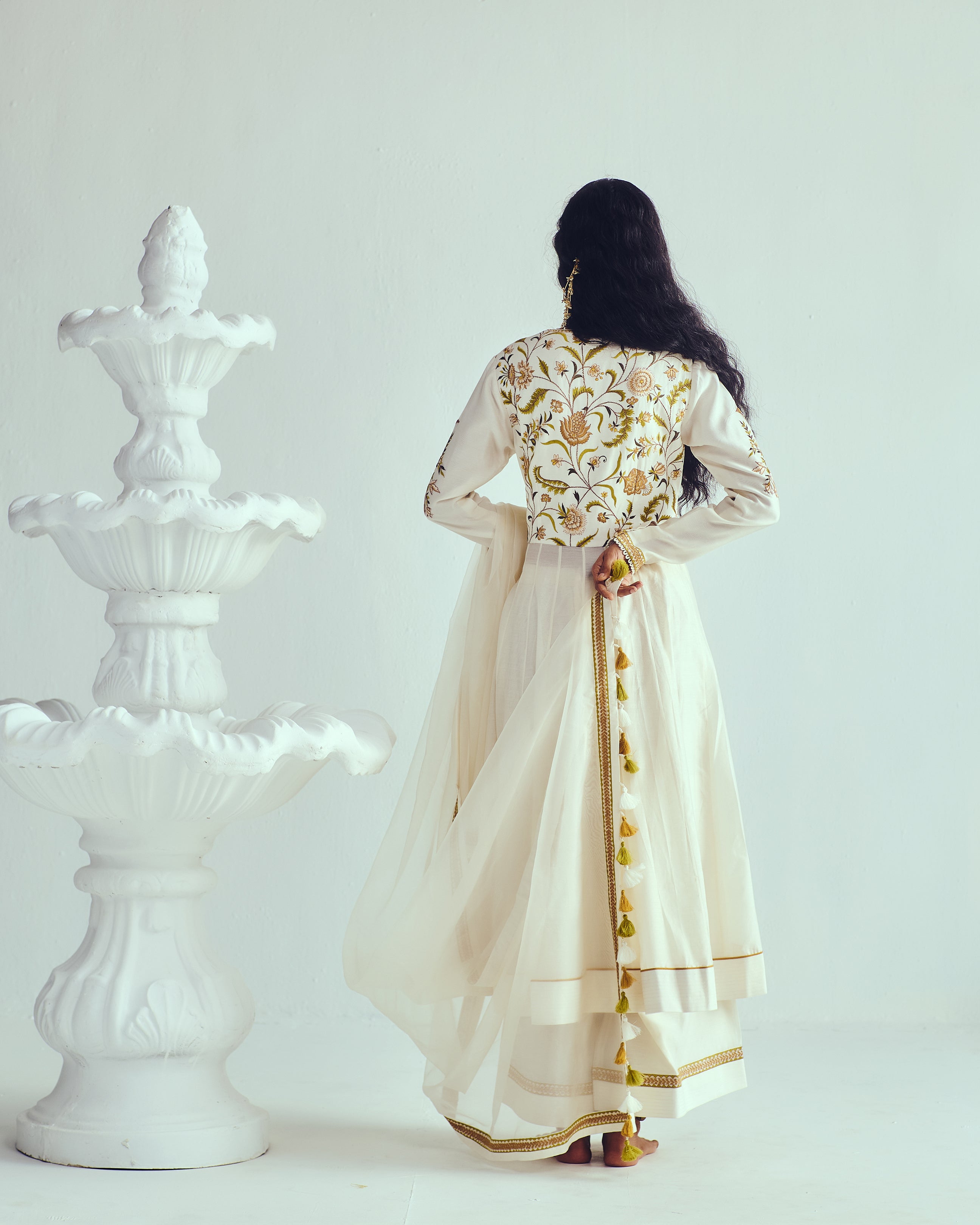 Anarkali With Flare Pants And Dupatta
