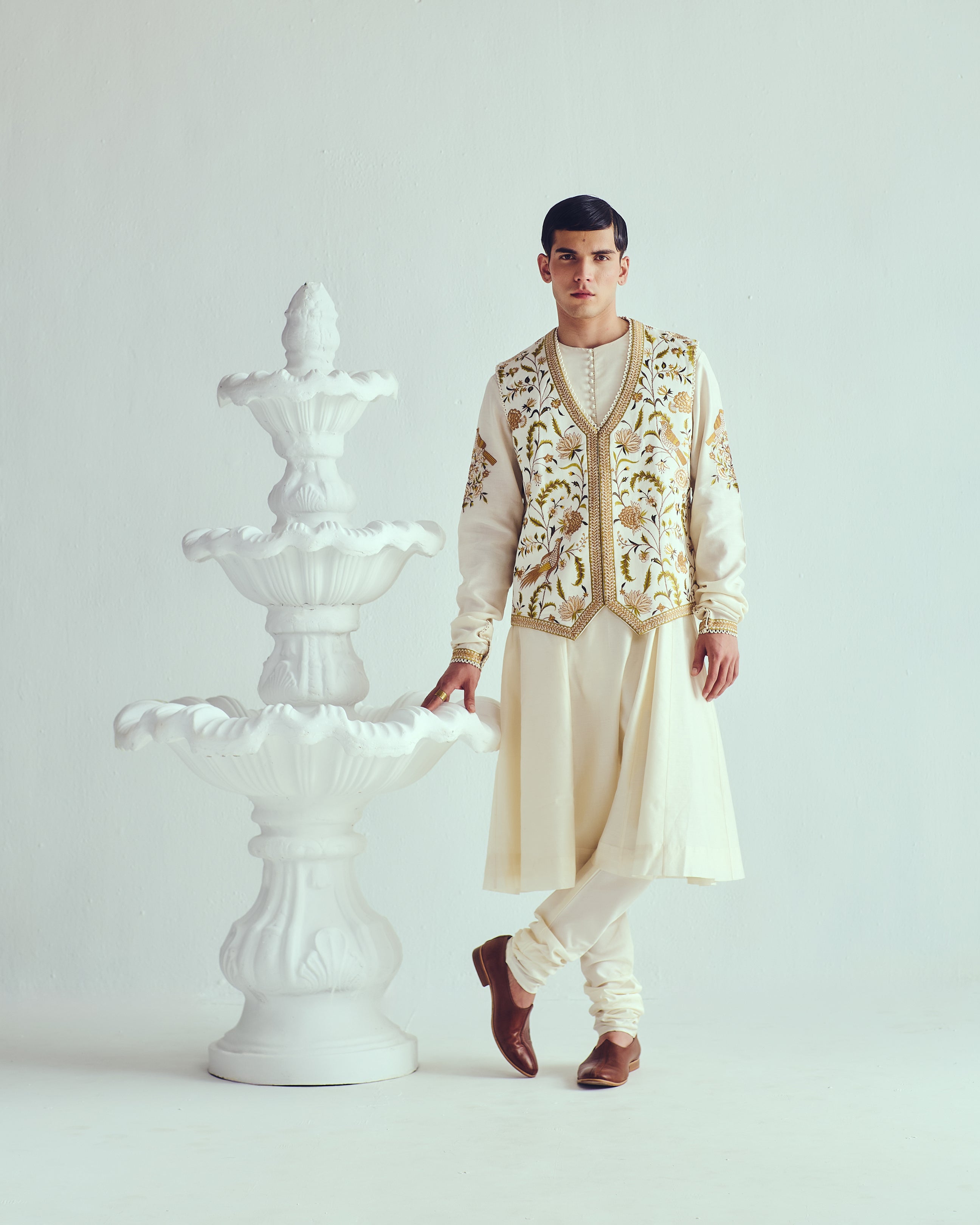 Anarkali With Chudidar Pants And Bundi
