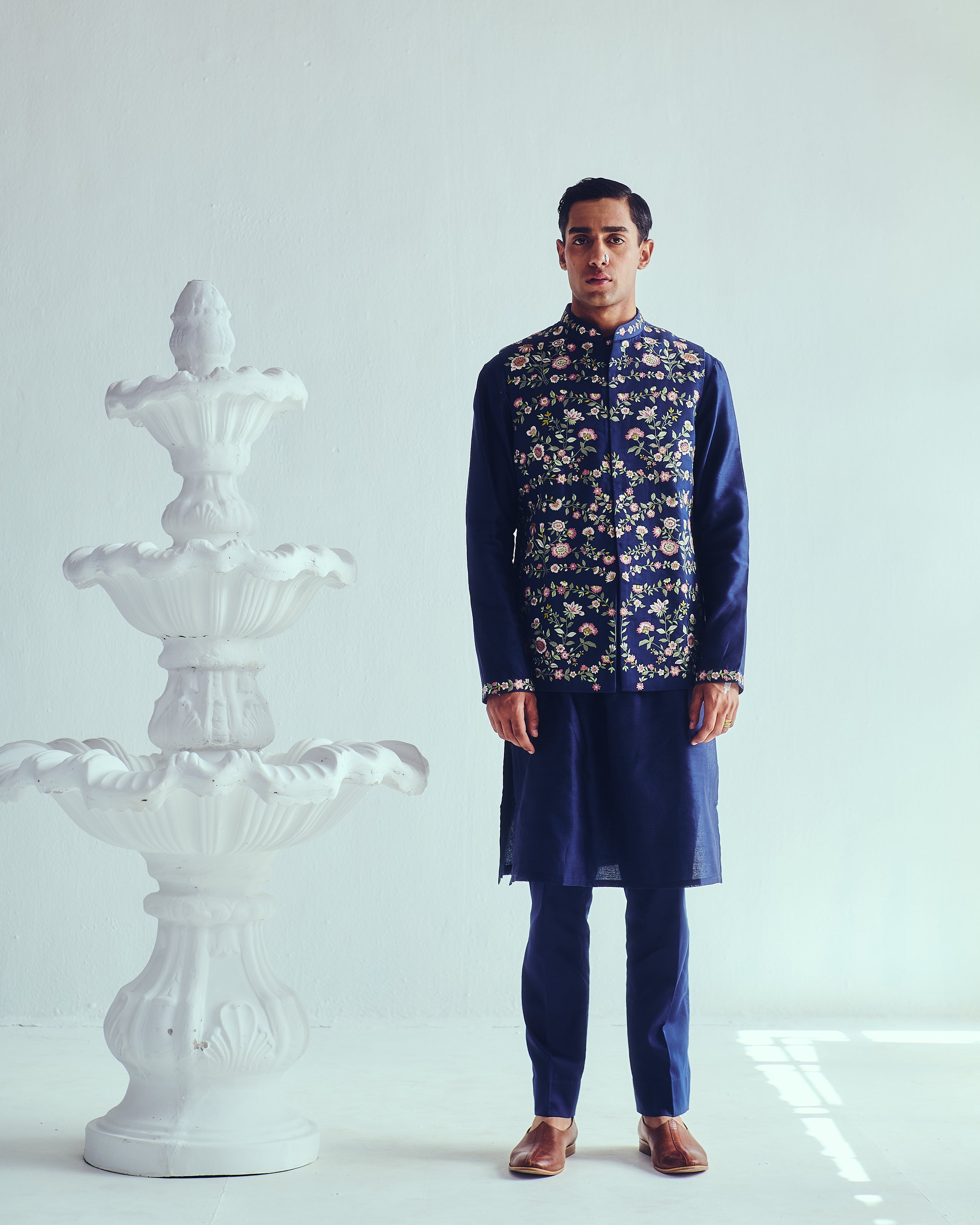 Kurta With Pyjama Pants And Bundi