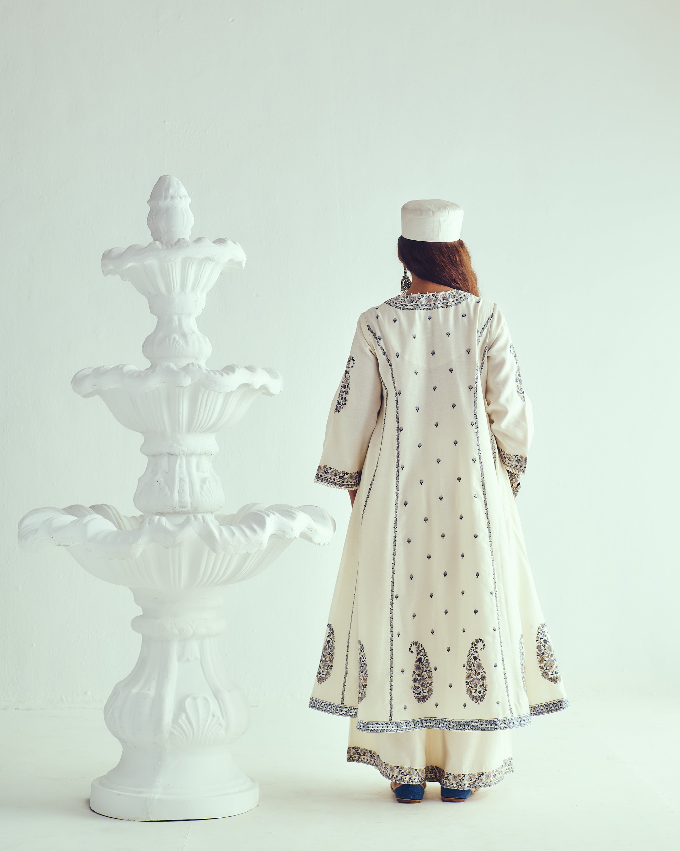 Phiran Anarkali With Flare Pants And Dupatta