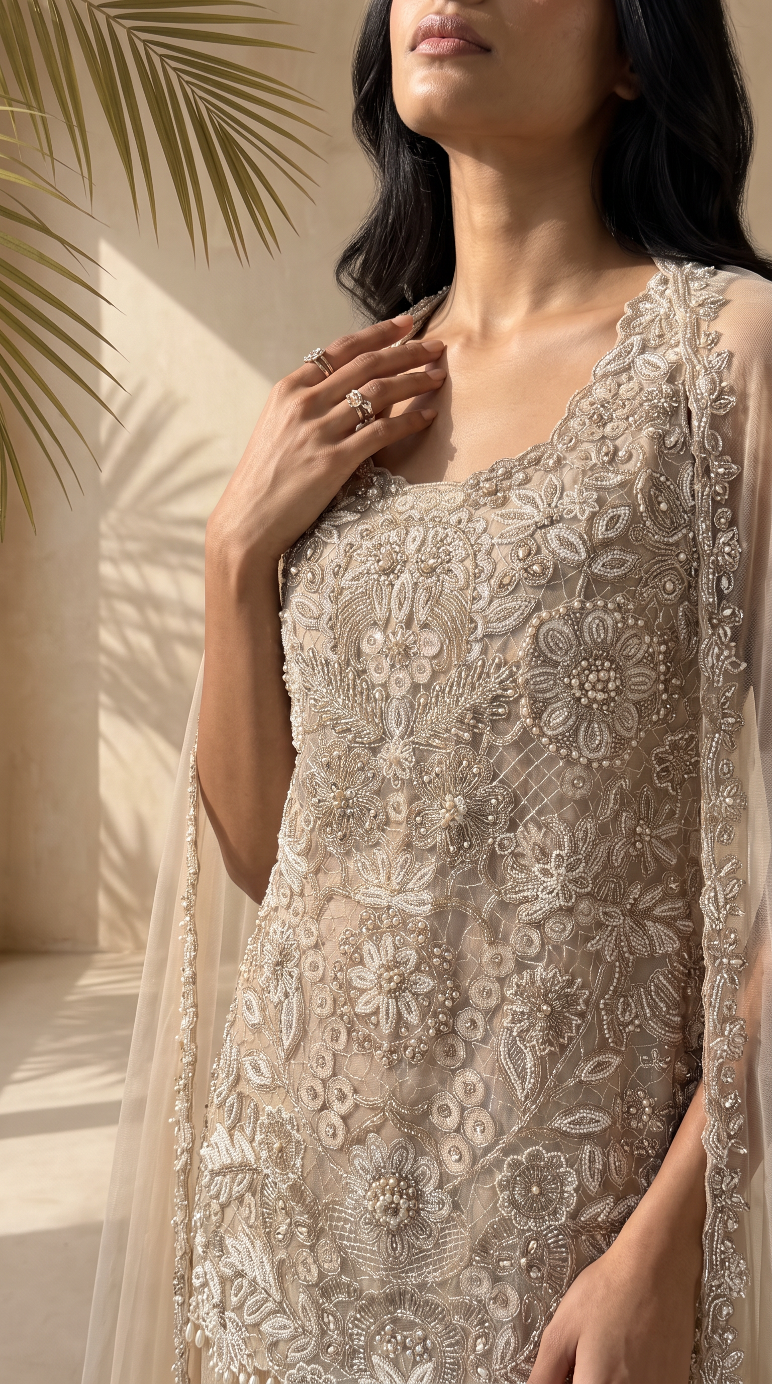 Platina - Hand Embroidered Kurta Set