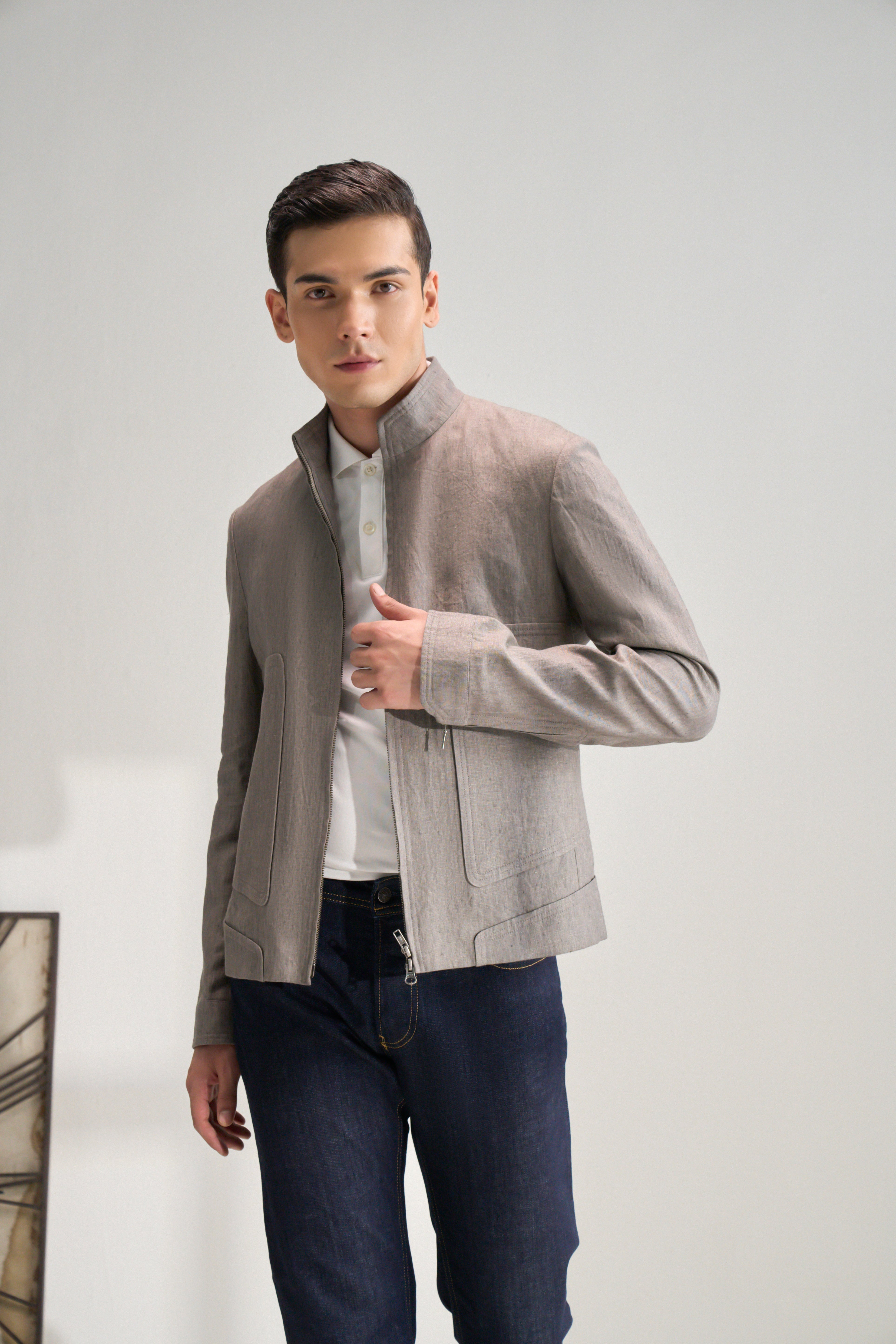 Curved Pocket Jacket