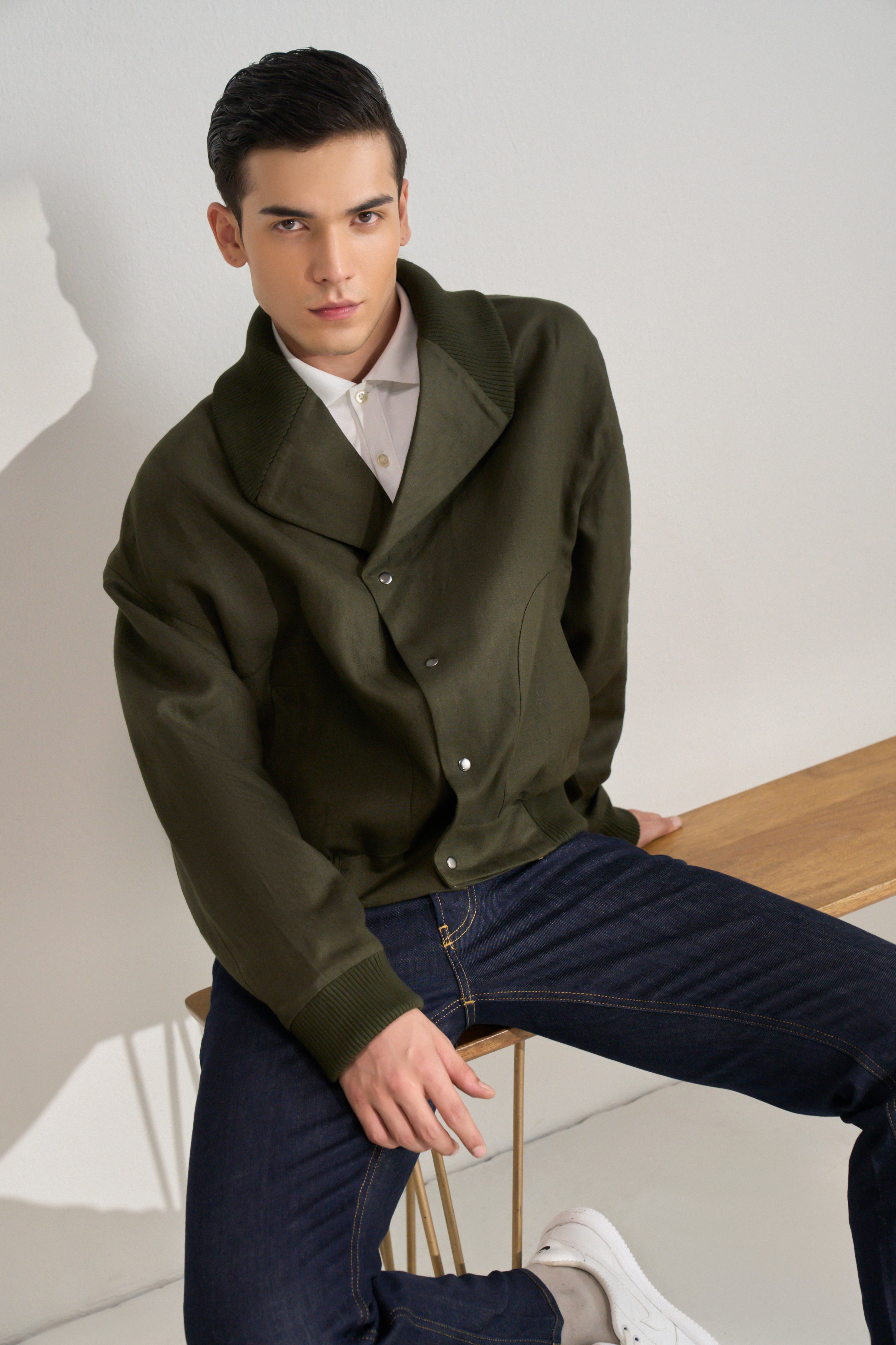 Relaxed Shawl-collar Jacket