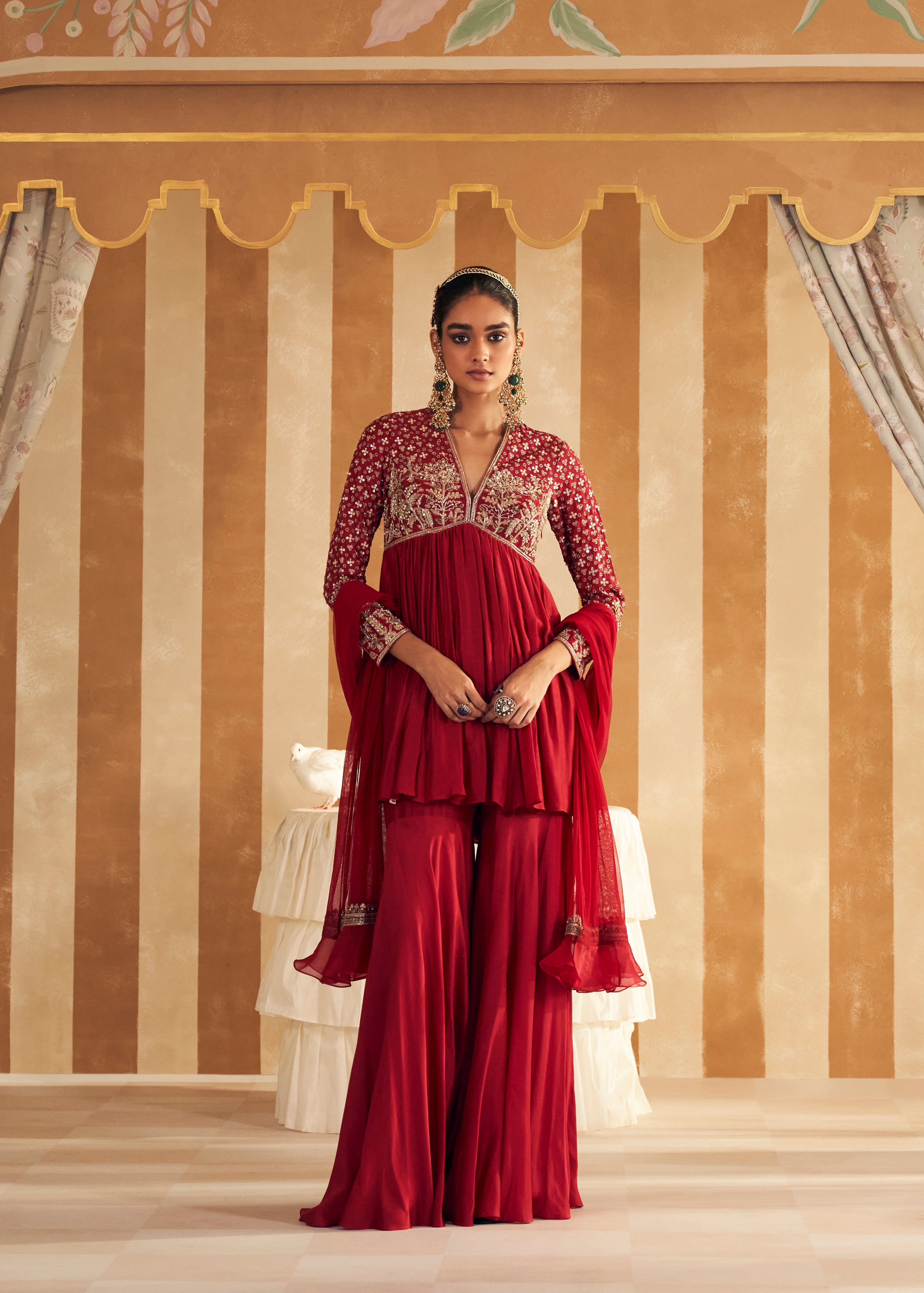 Qasida Short Anarkali Set