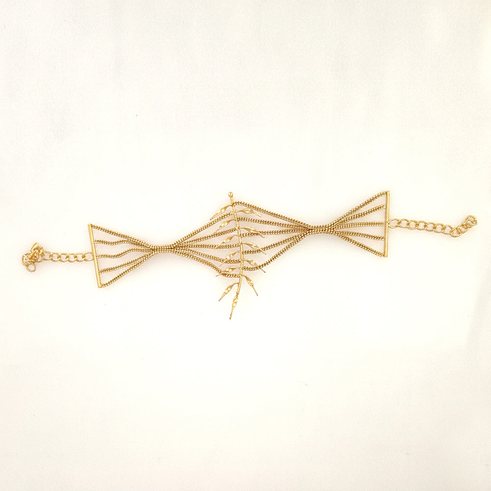 Damaru Drum Gold Bracelet