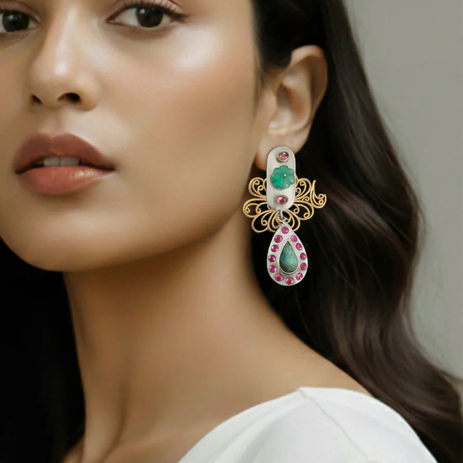 Empire Builder Gemstone Earrings