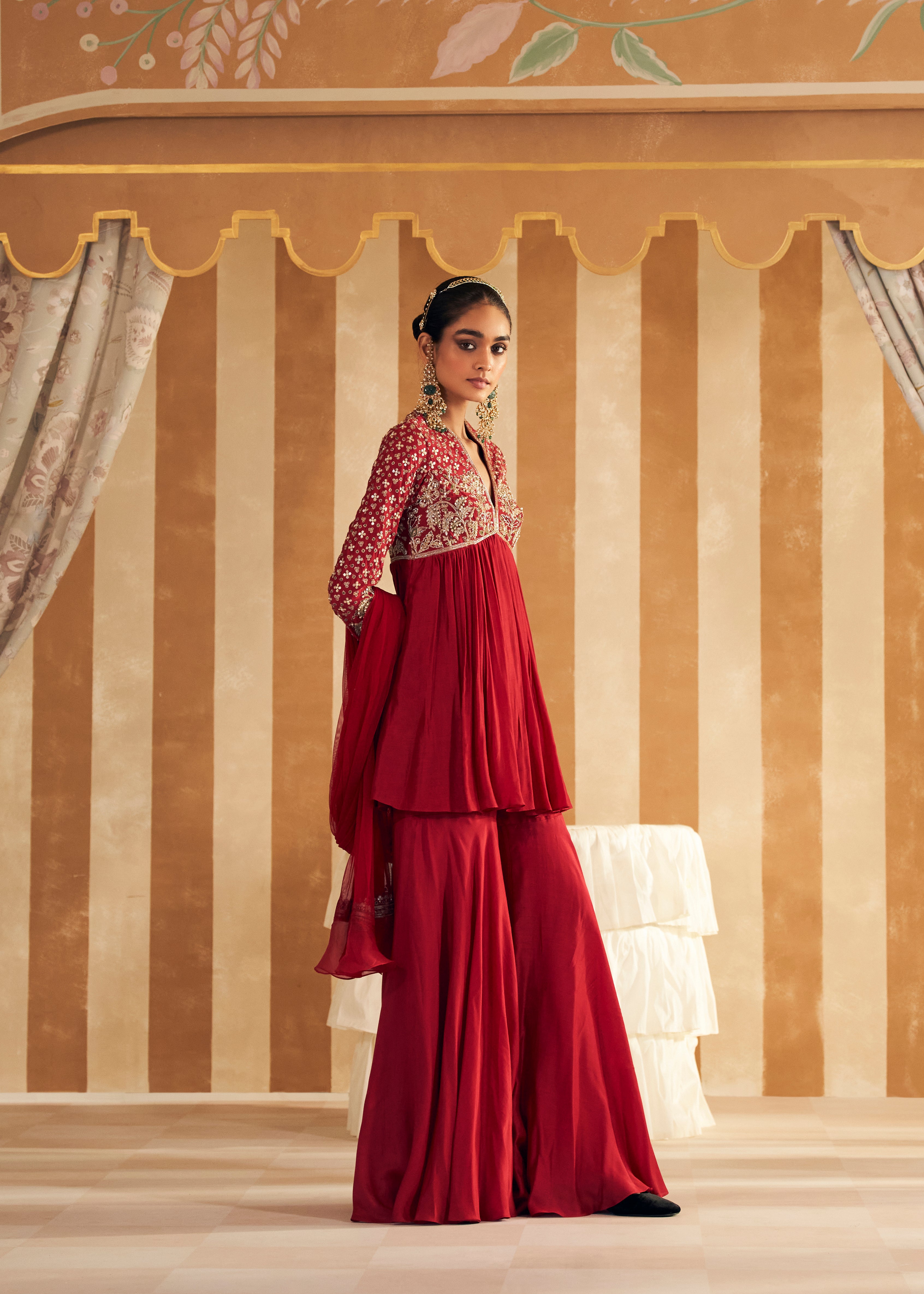 Qasida Short Anarkali Set