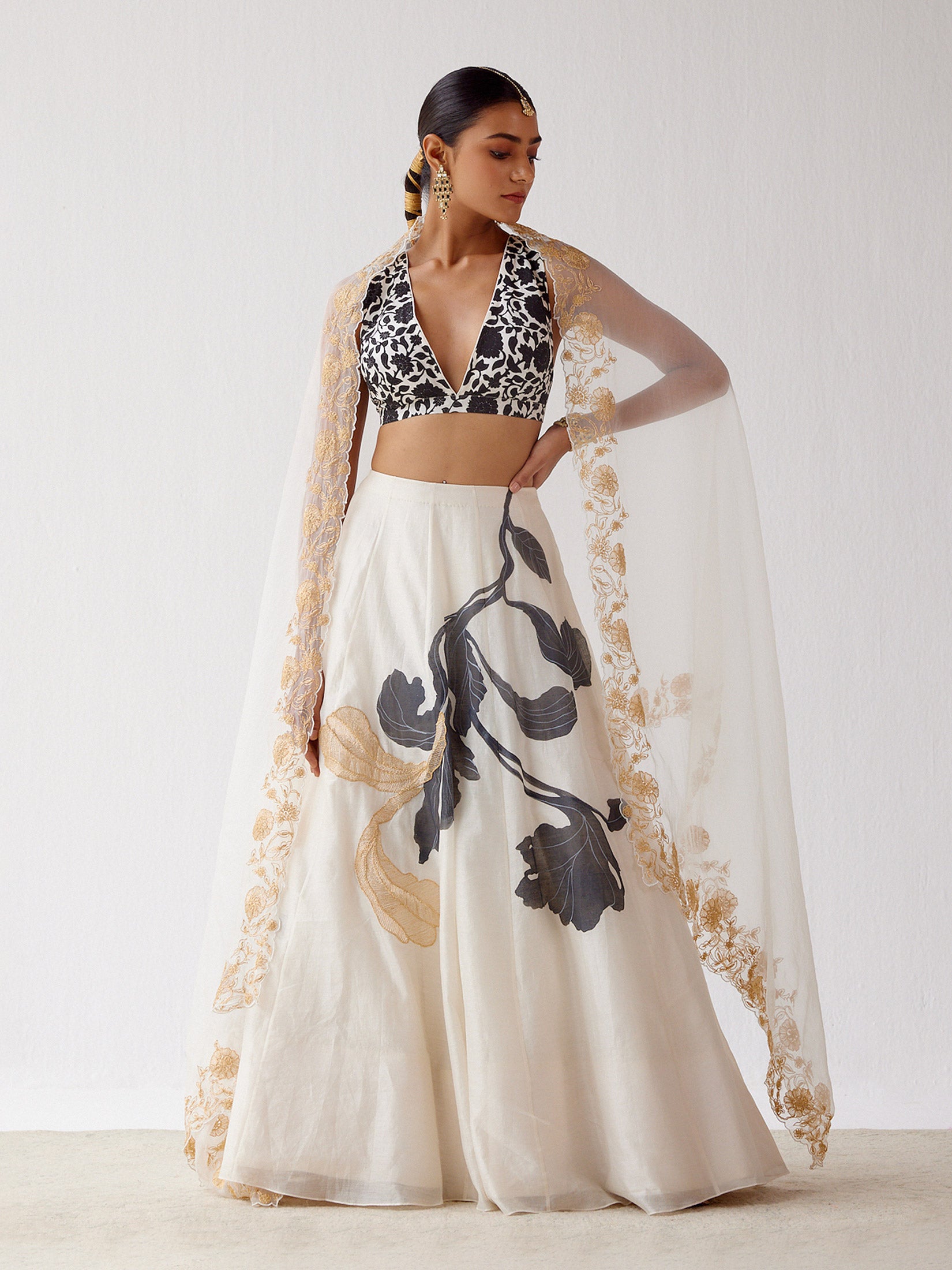 Ivory Handpaint Lehenga Set