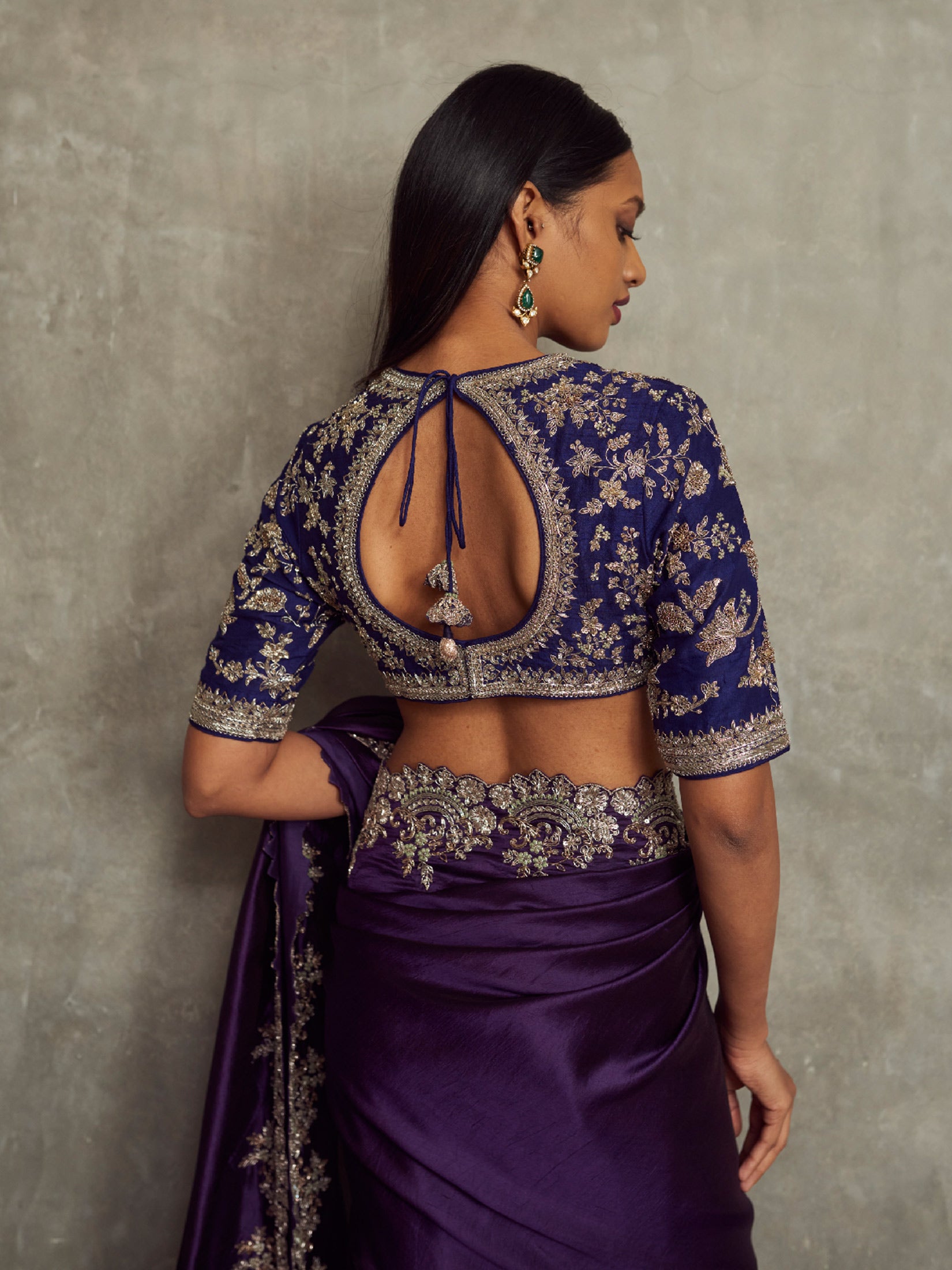 Embroidered Saree With Blouse