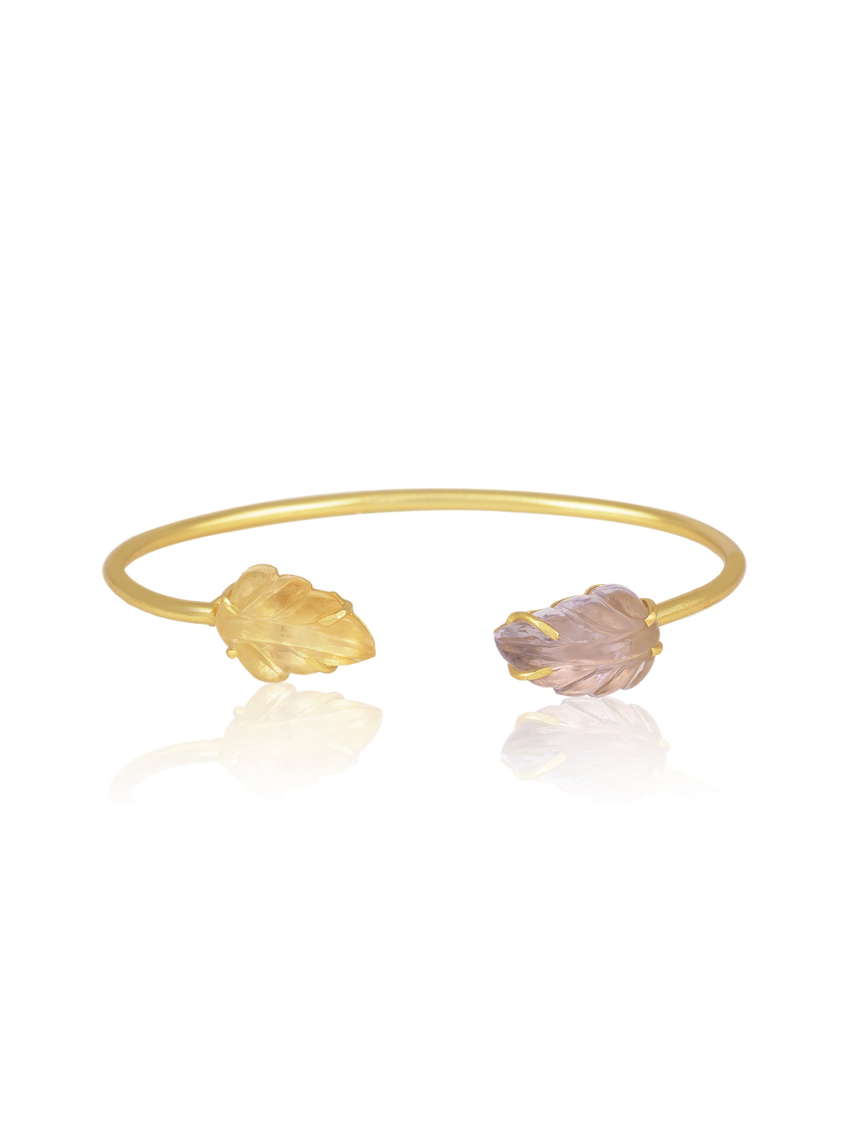Amethyst And Citrine Leaf Cuff