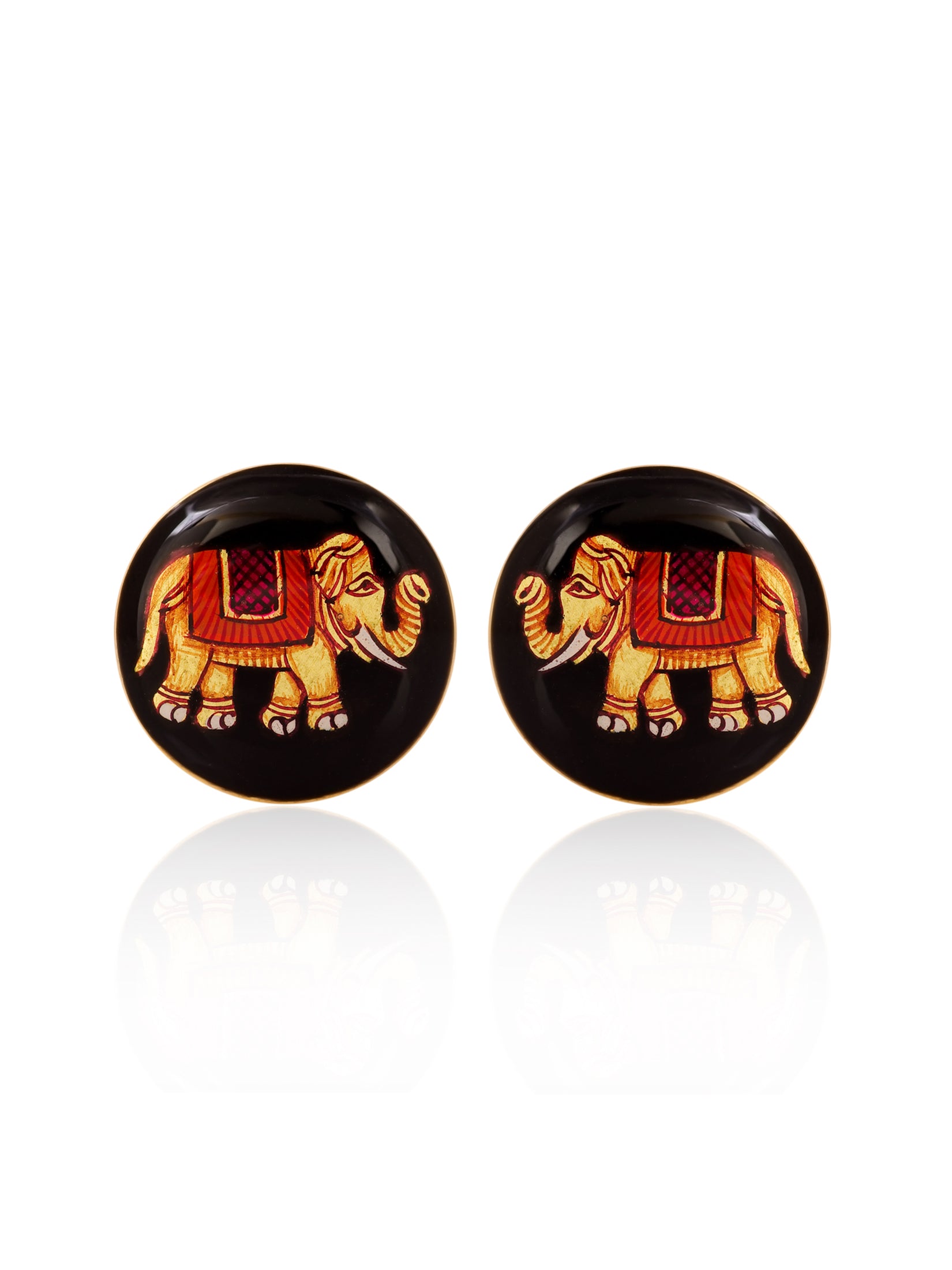 Black Majestic Elephant Cufflinks