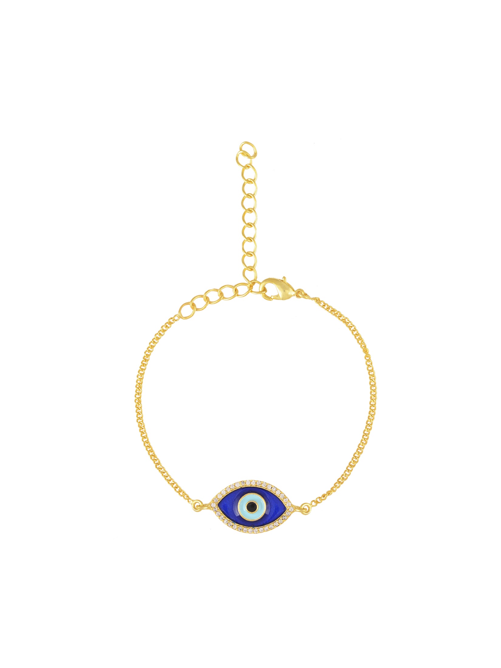 Blue Enamel Evil Eye Bracelets