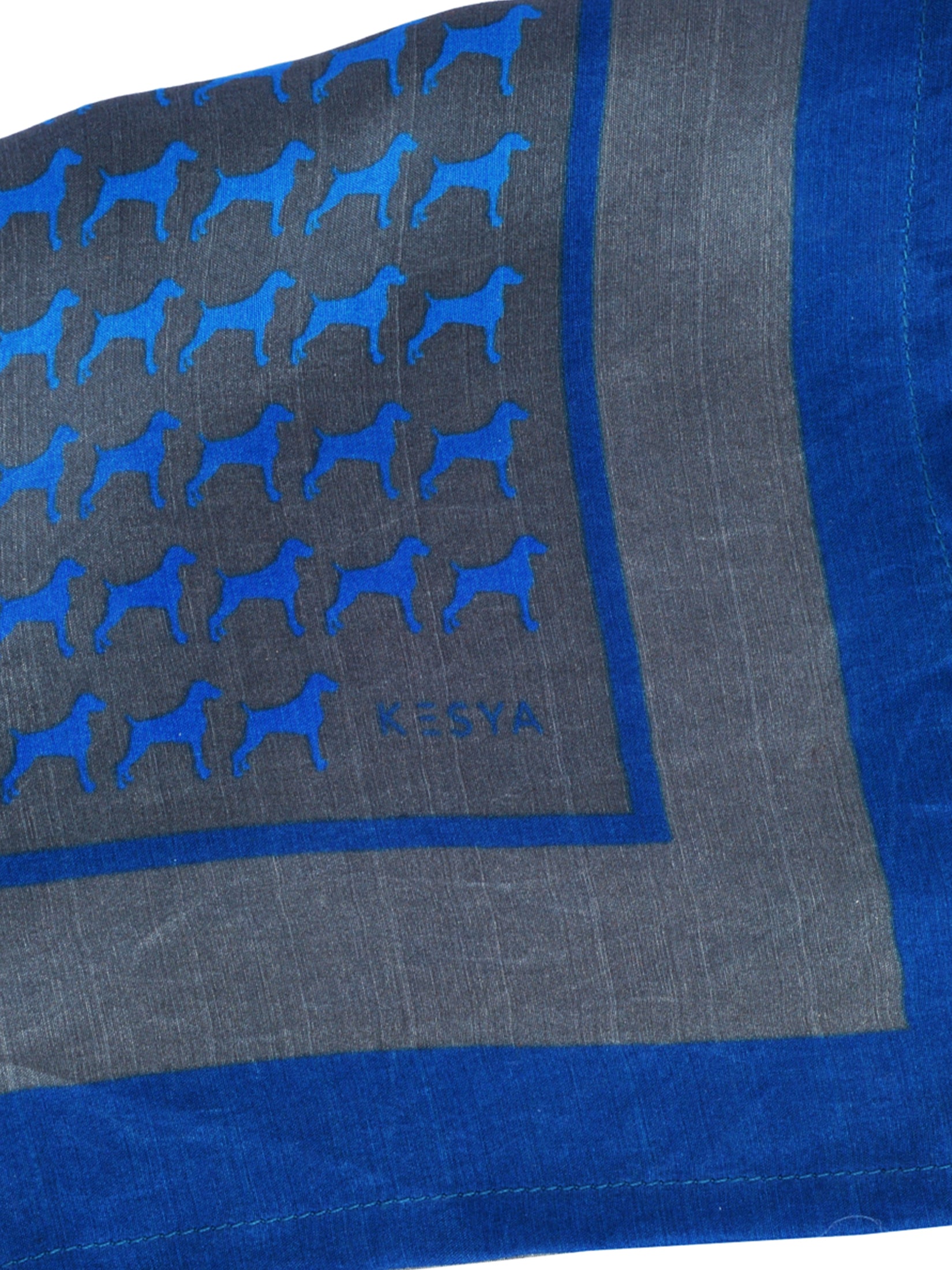 Blue Dog Pocket Square