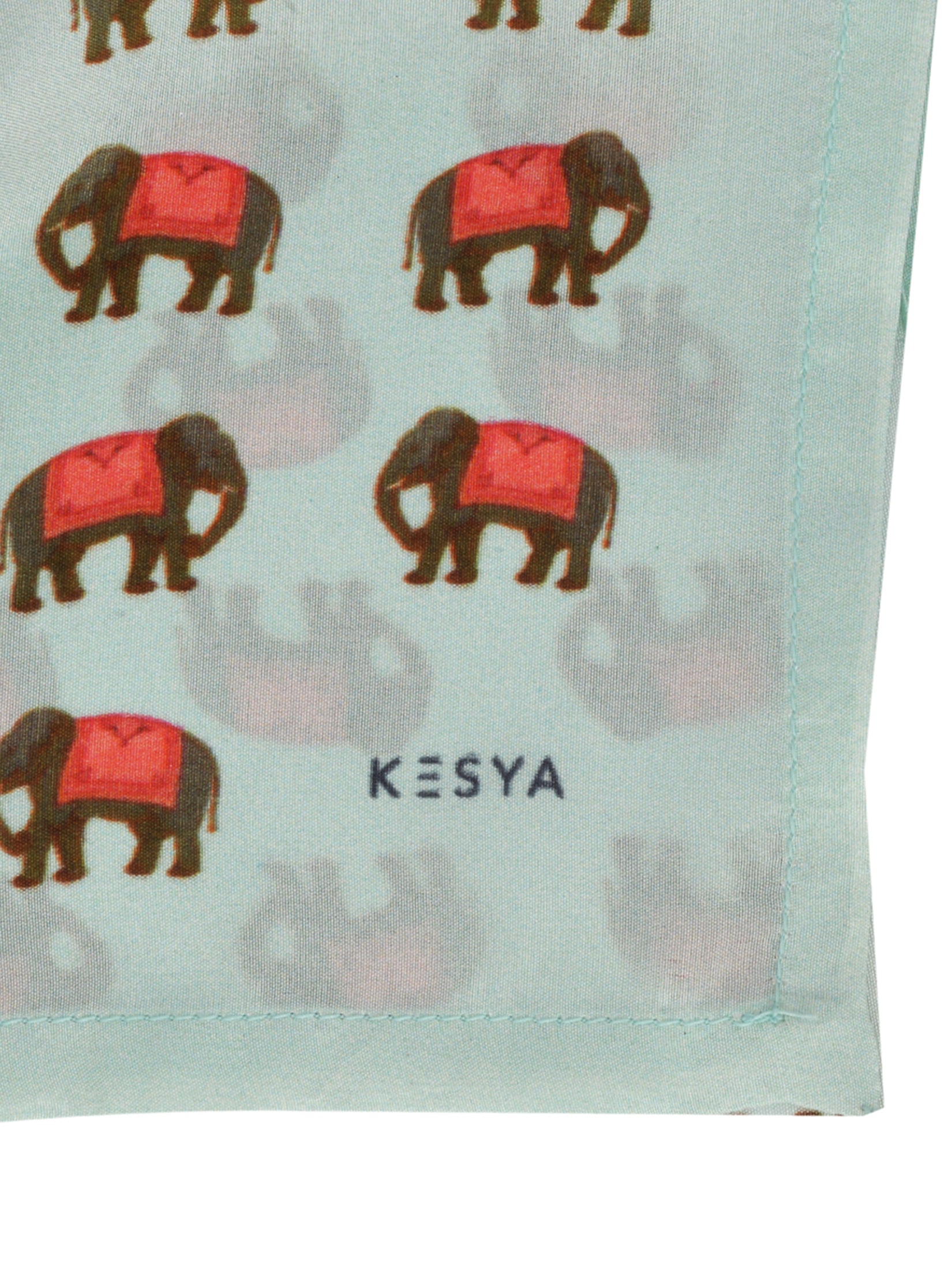 Blue Elephant Pocket Square