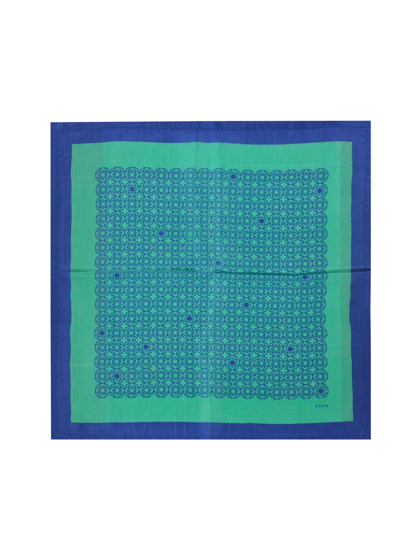 Blue Jharokha Pocket Square