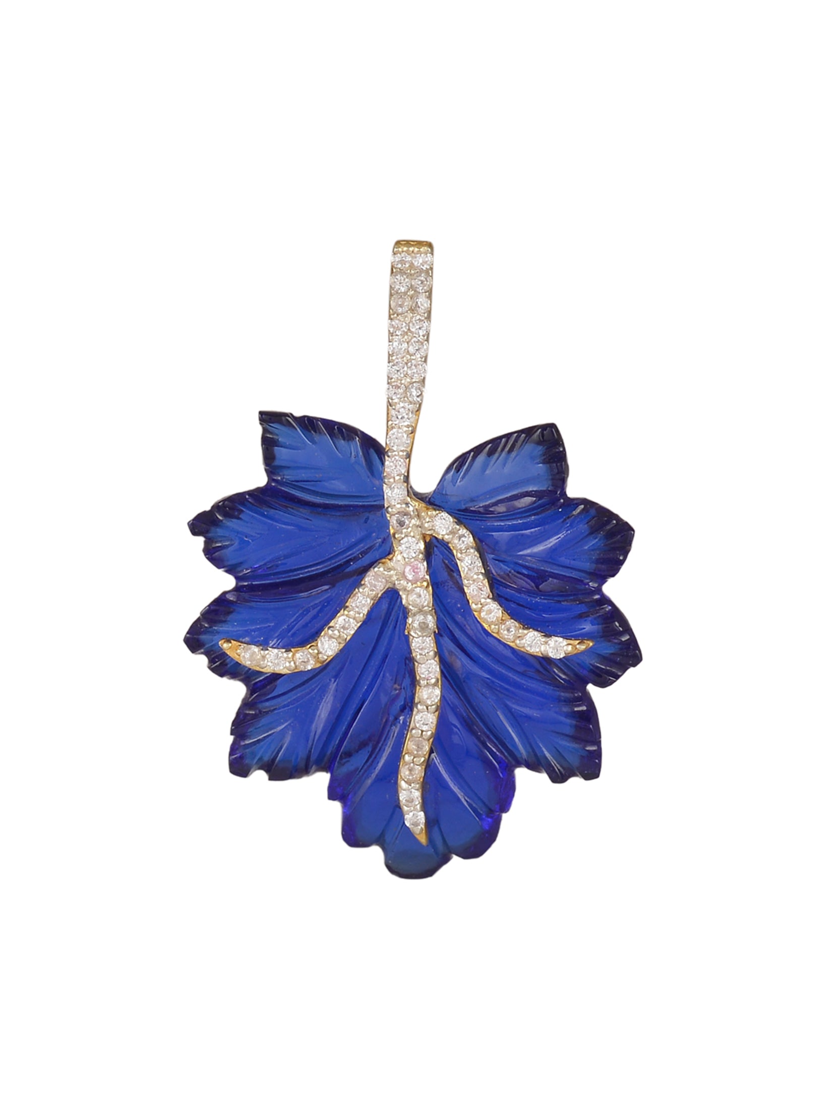 Blue Maple Leaf Earrings