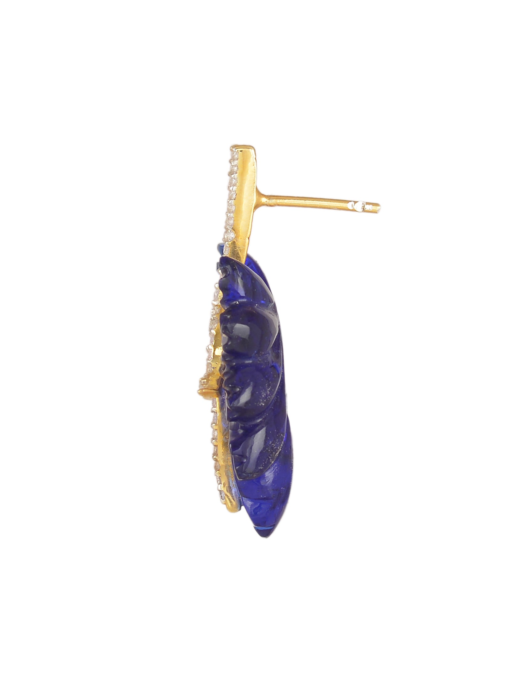 Blue Maple Leaf Earrings