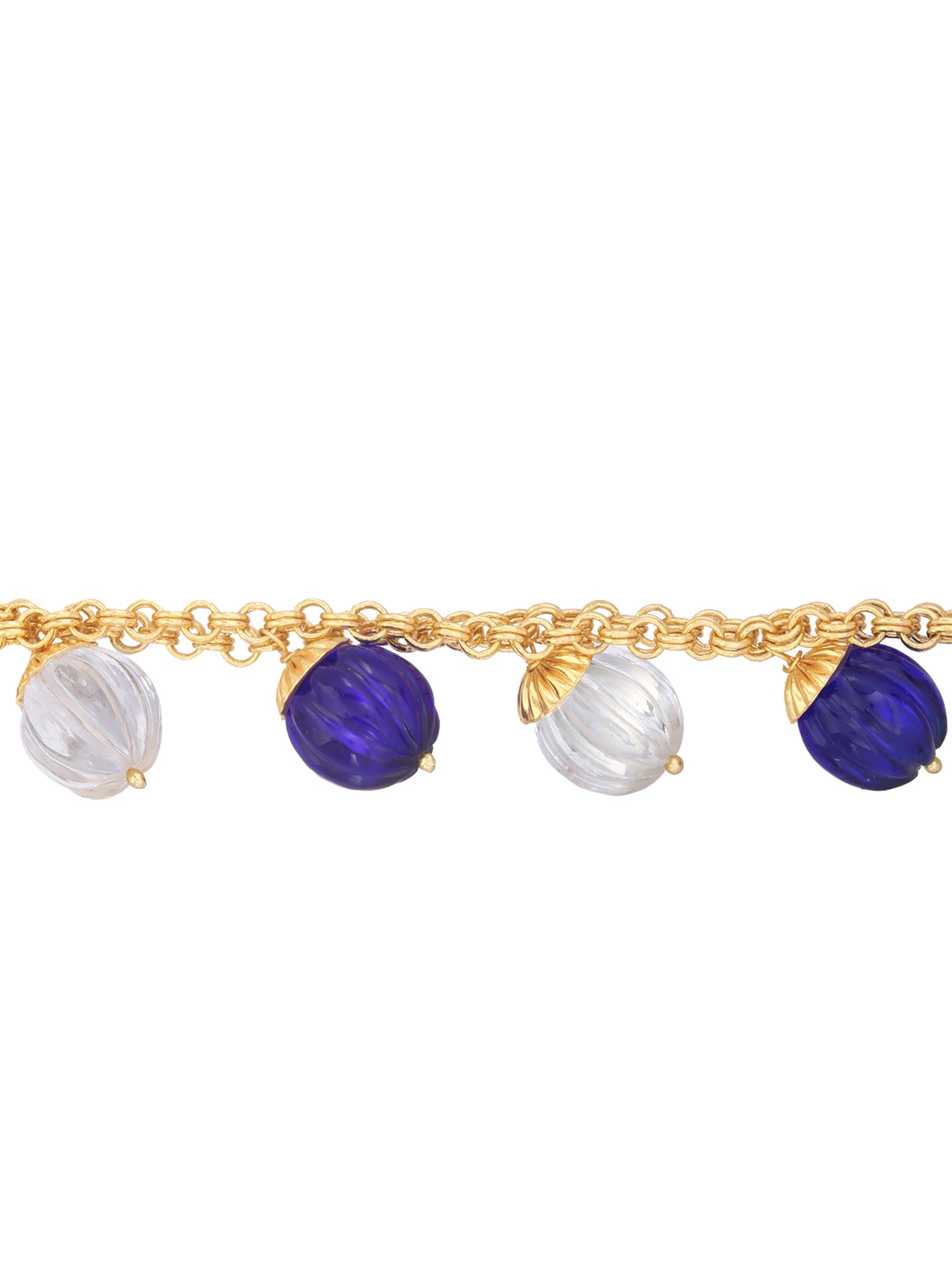 Blue And Clear Melon Bracelet