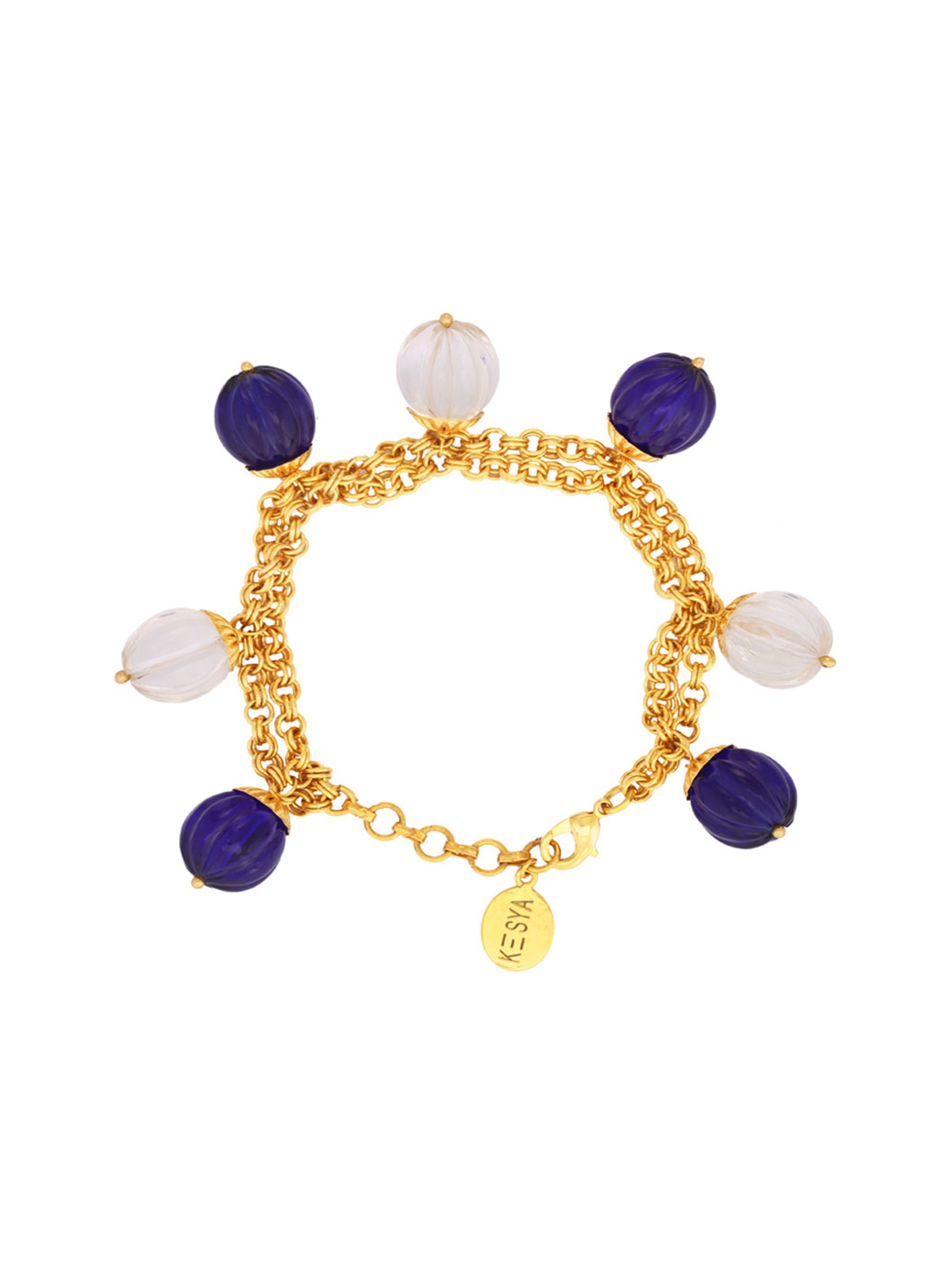 Blue And Clear Melon Bracelet