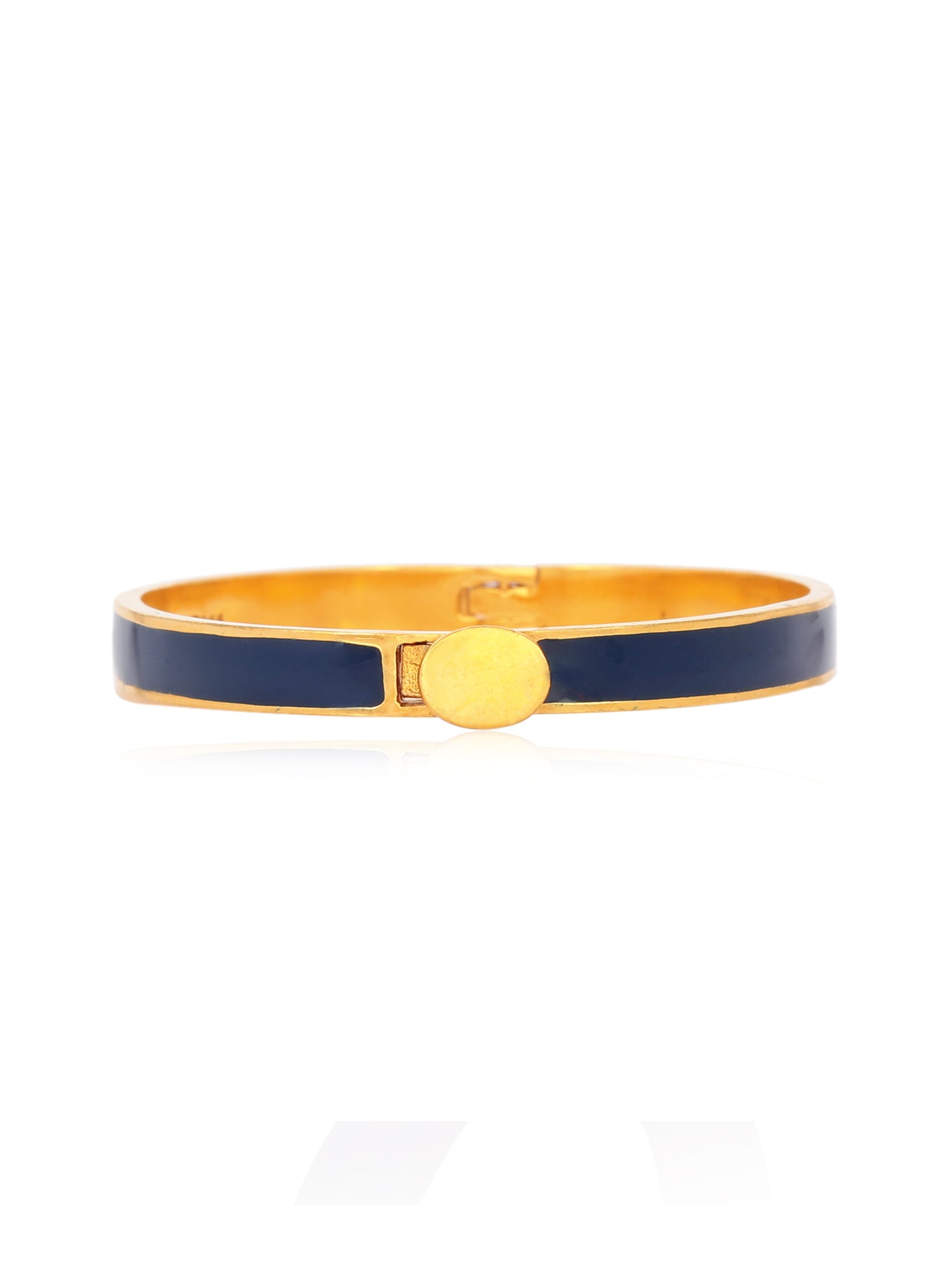 Blue And Gold Enamel Bangle