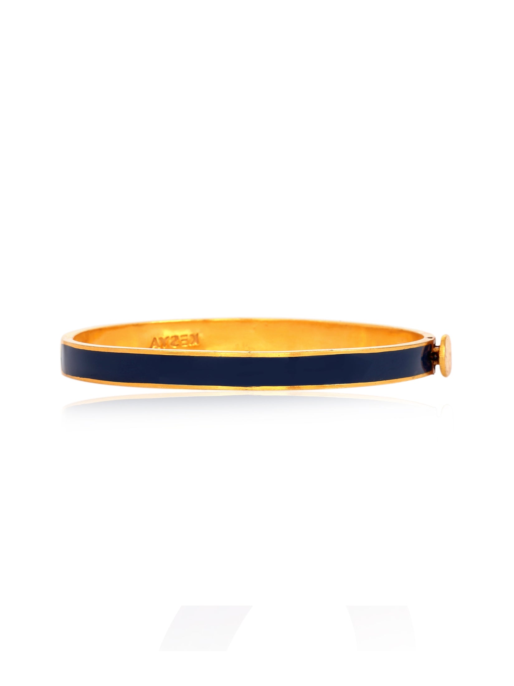 Blue And Gold Enamel Bangle