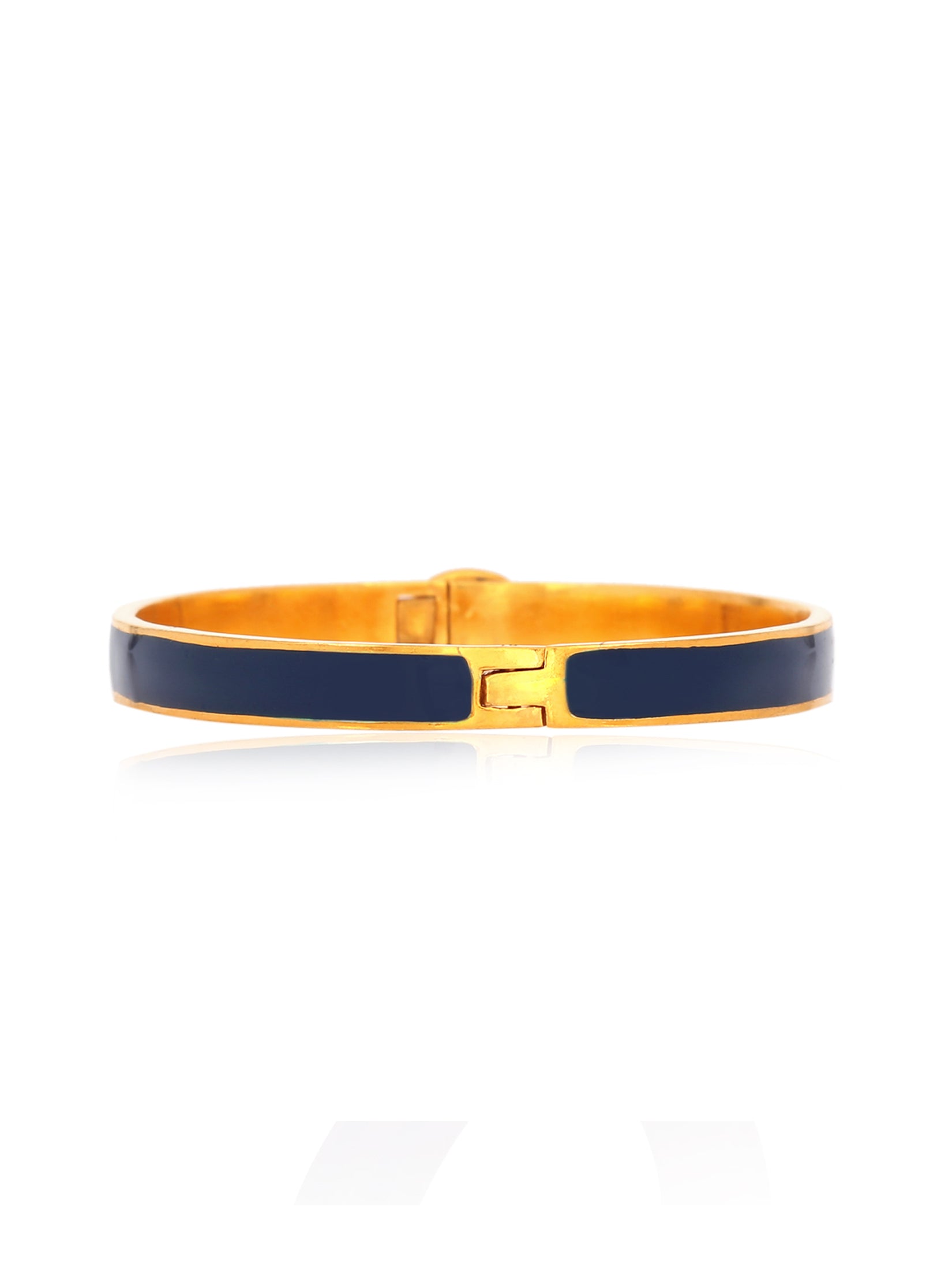 Blue And Gold Enamel Bangle