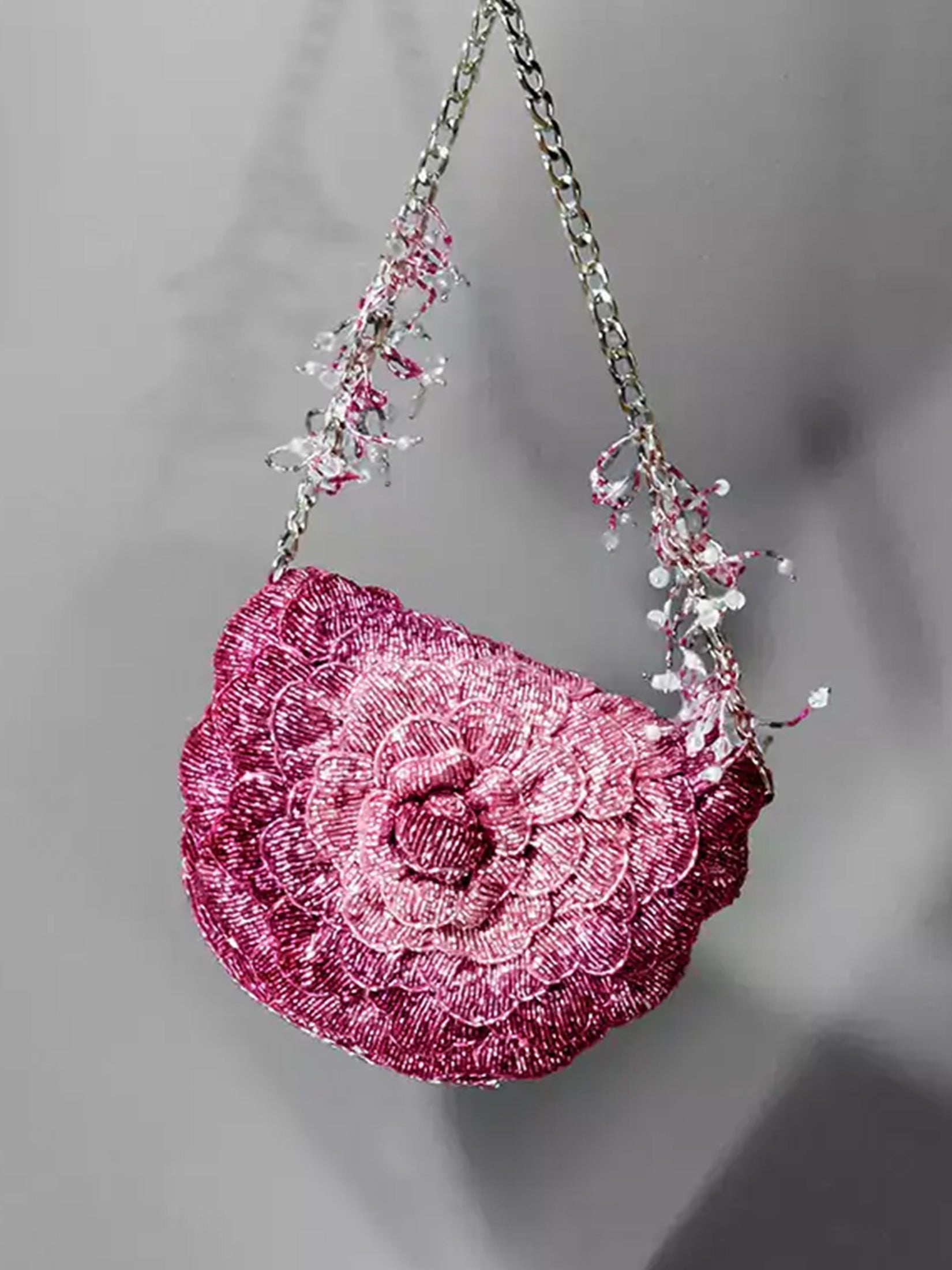 Coco Mini Beaded Sling - Rose