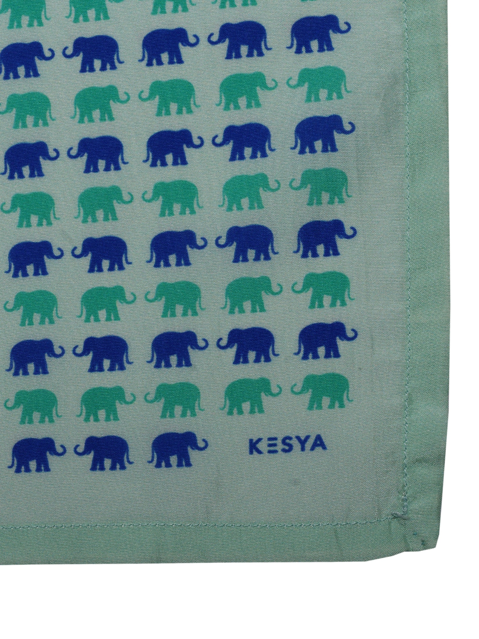 Dual Blue Elephant Pocket Square