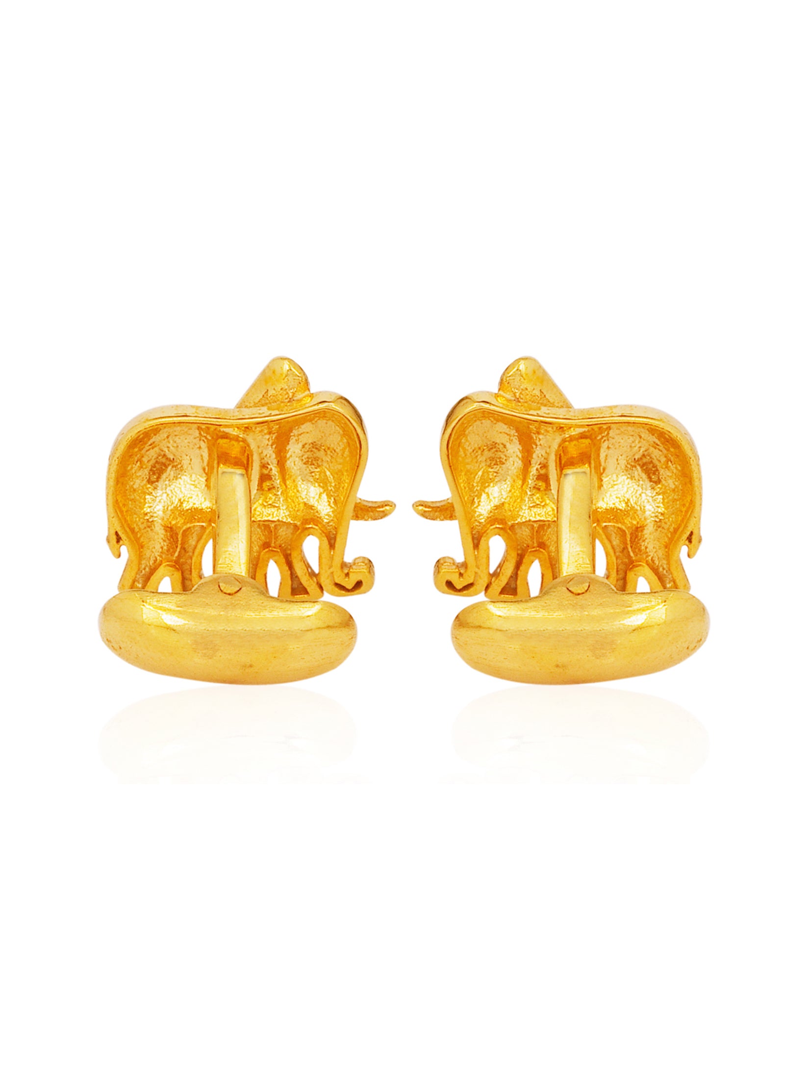 Cut Out Gold Elephant Cufflinks