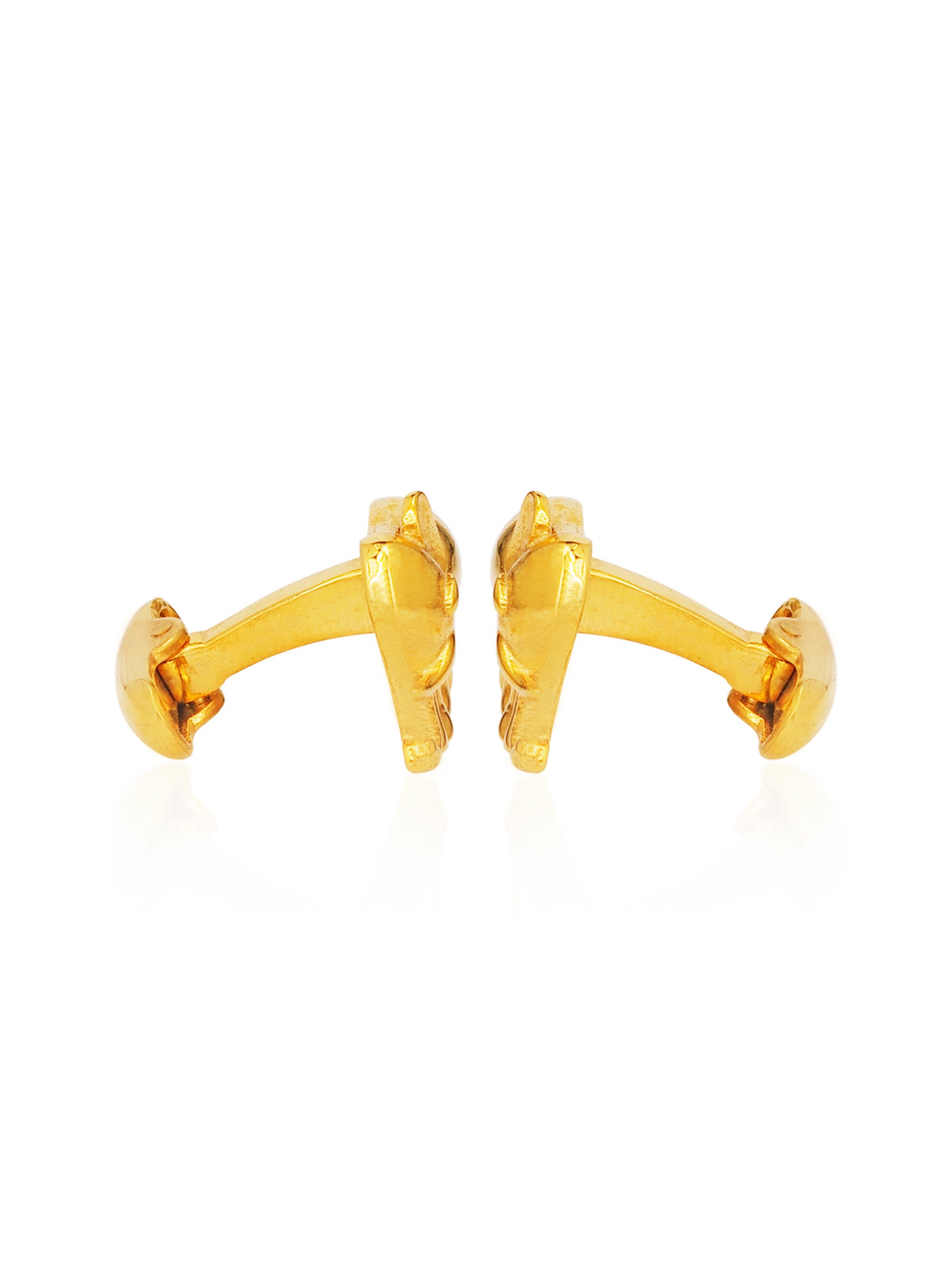 Cut Out Gold Elephant Cufflinks
