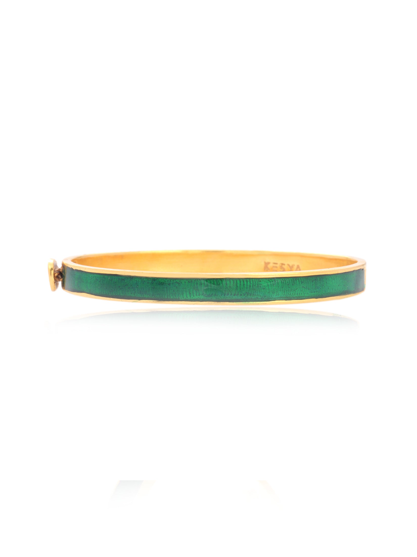Green And Gold Enamel Bangle