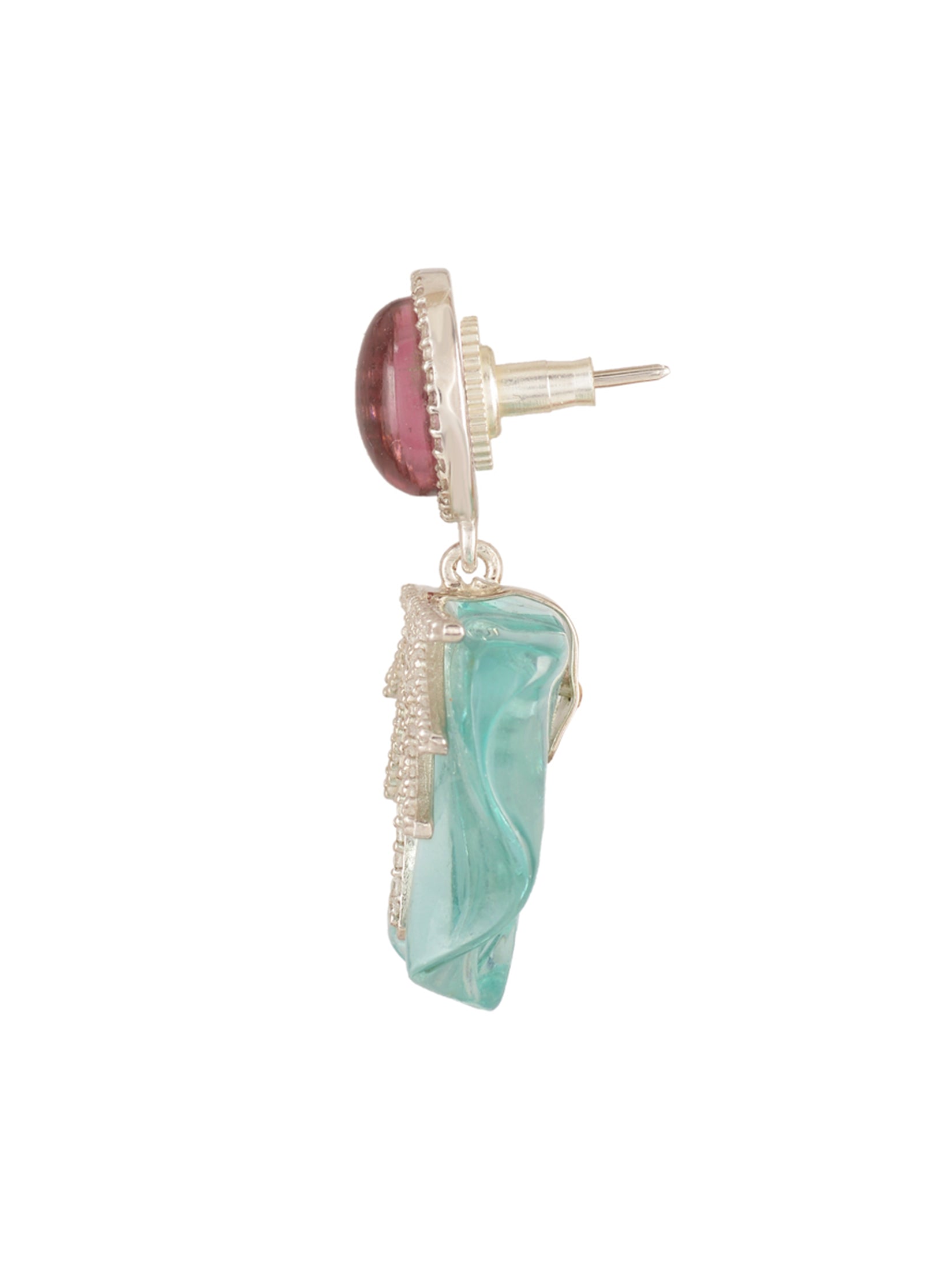 Mint Half Bloom Earrings
