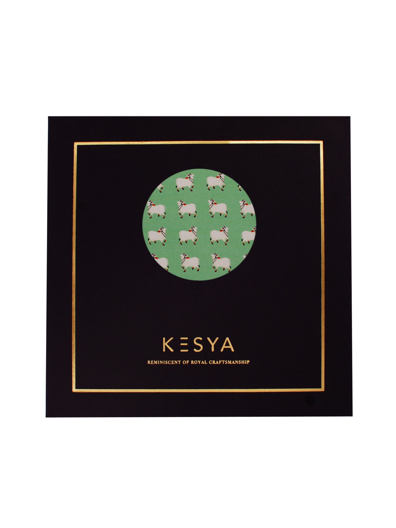 Mint Pichwai Pocket Square
