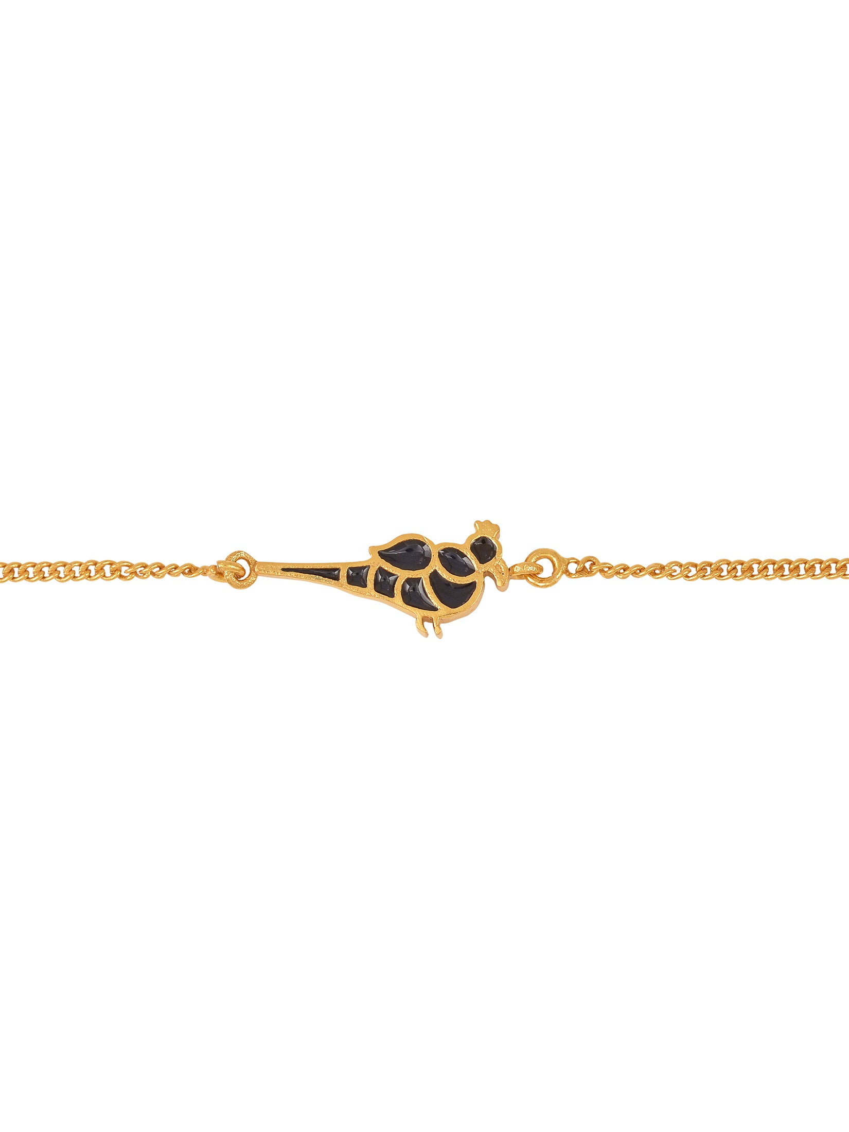 Black Tiny Bird Bracelet