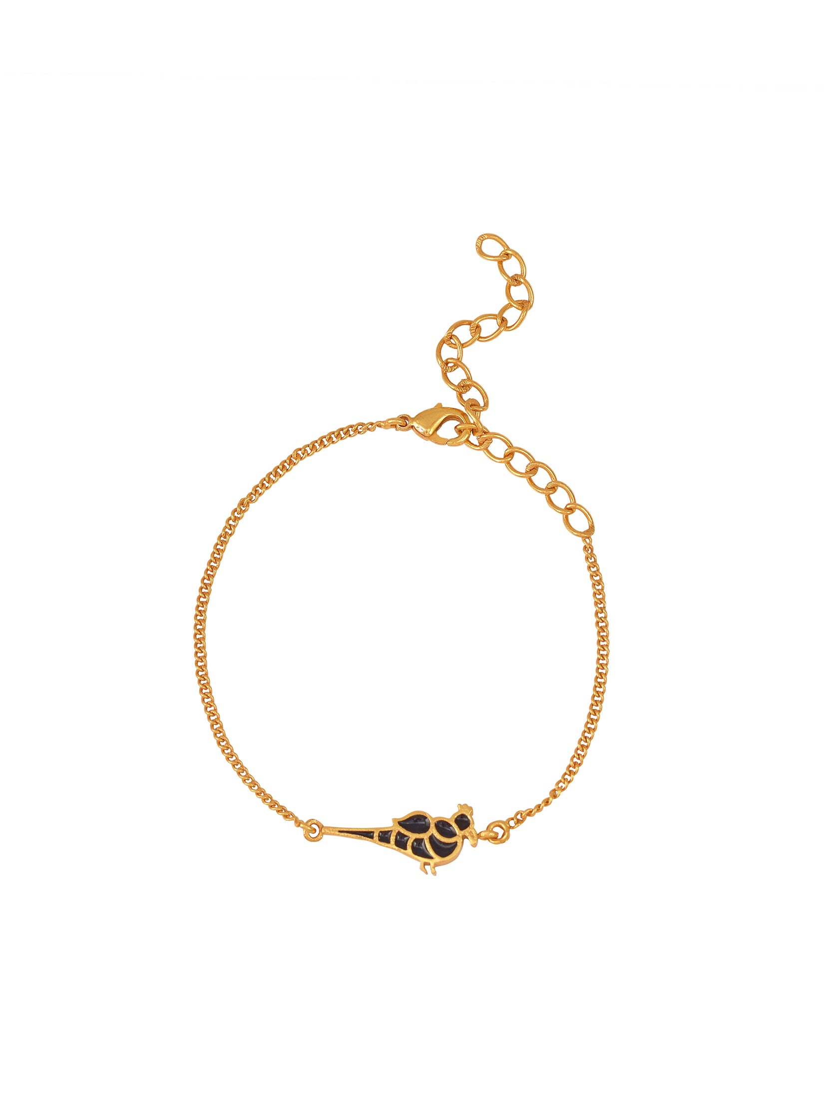 Black Tiny Bird Bracelet