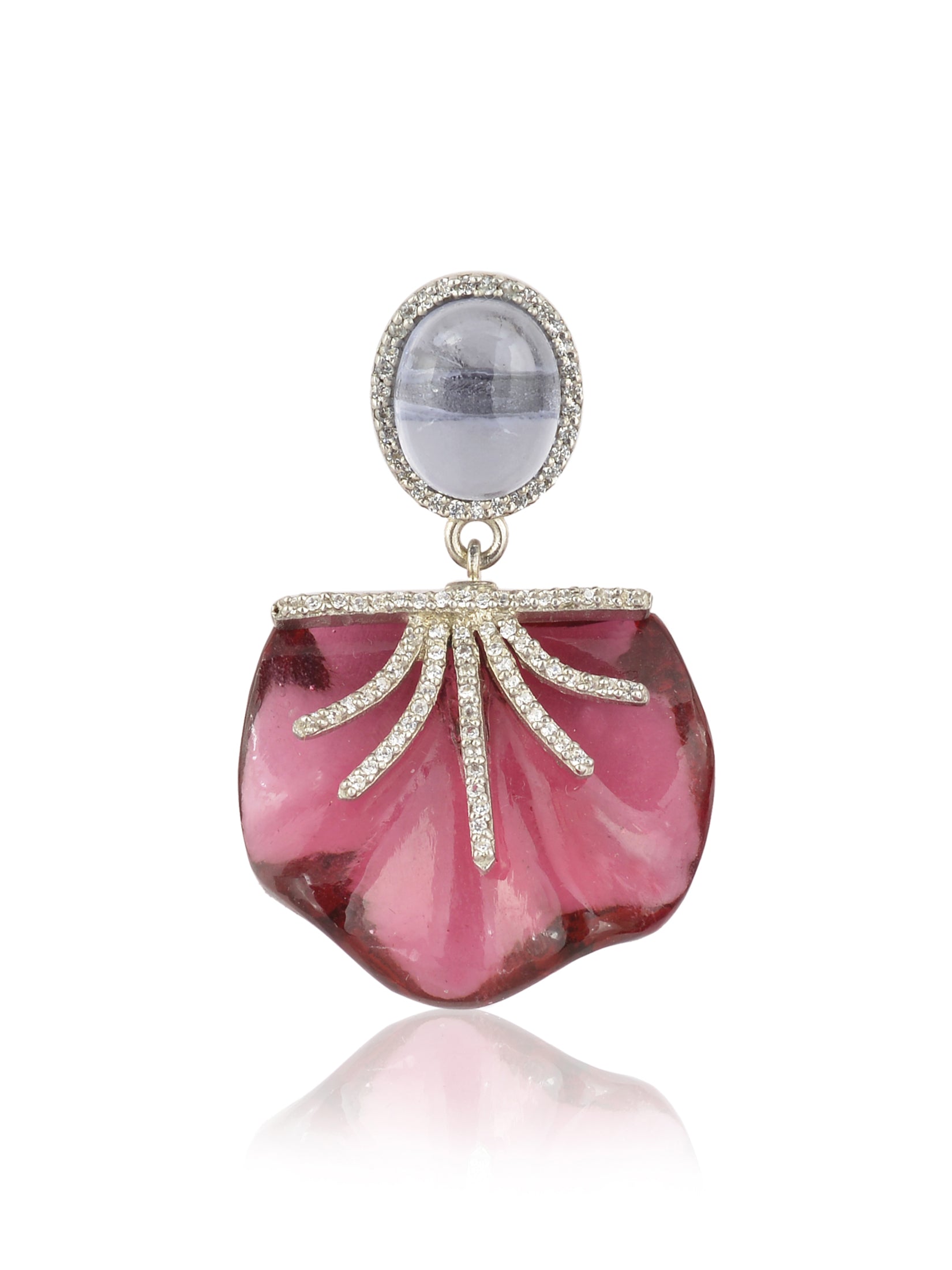 Pink Half Bloom Earrings