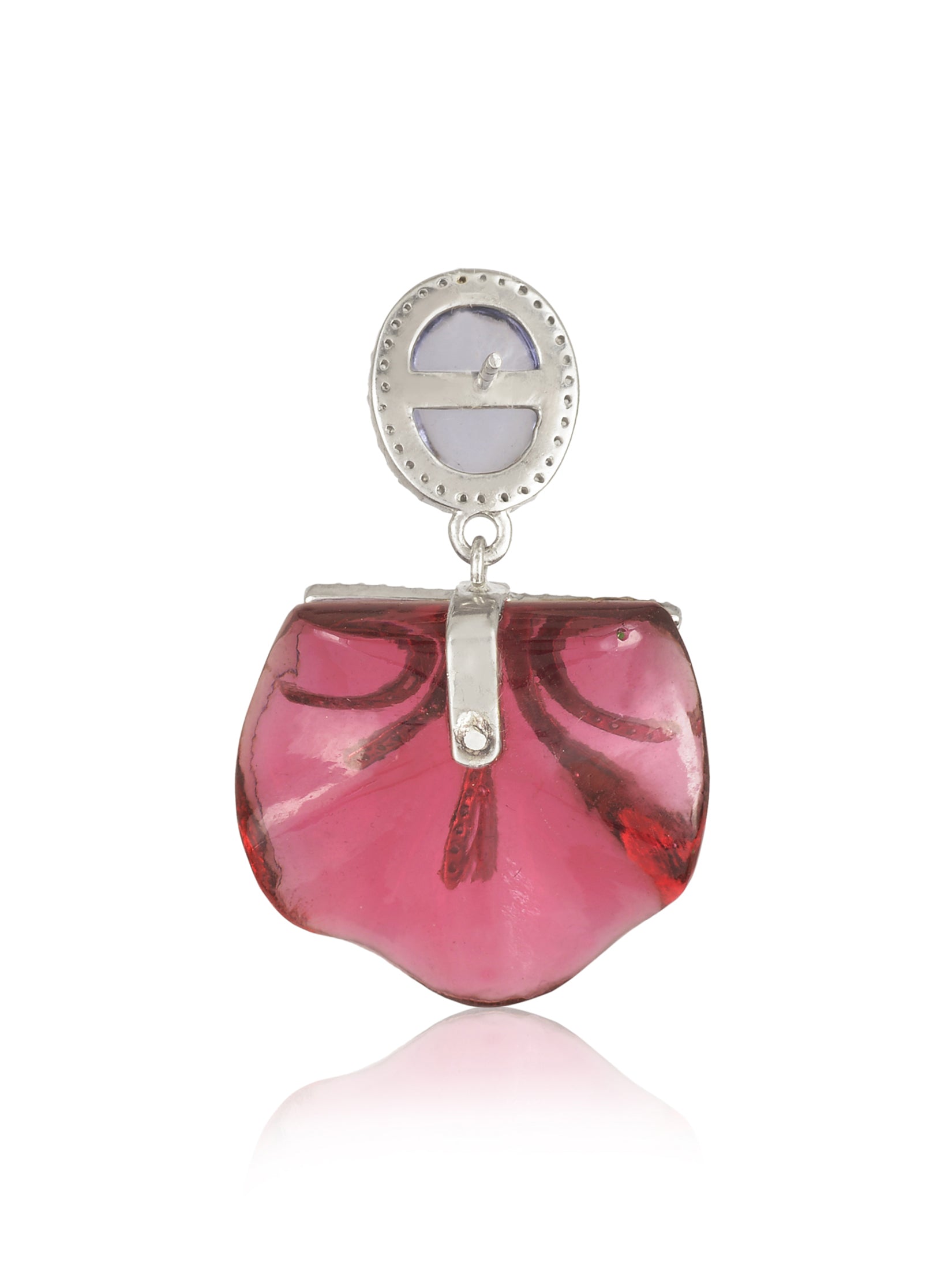 Pink Half Bloom Earrings