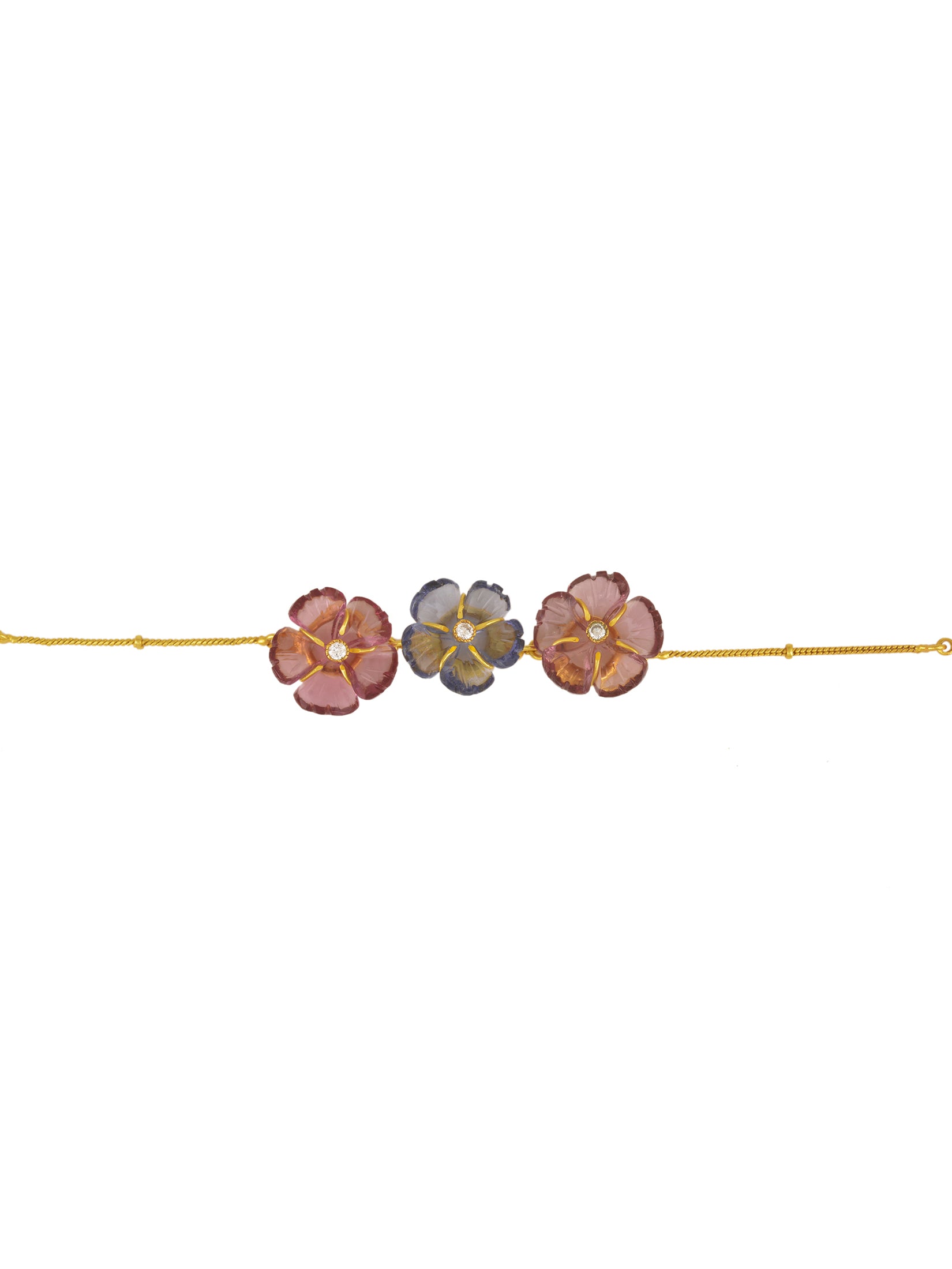 Pink Trio Flower Bracelet