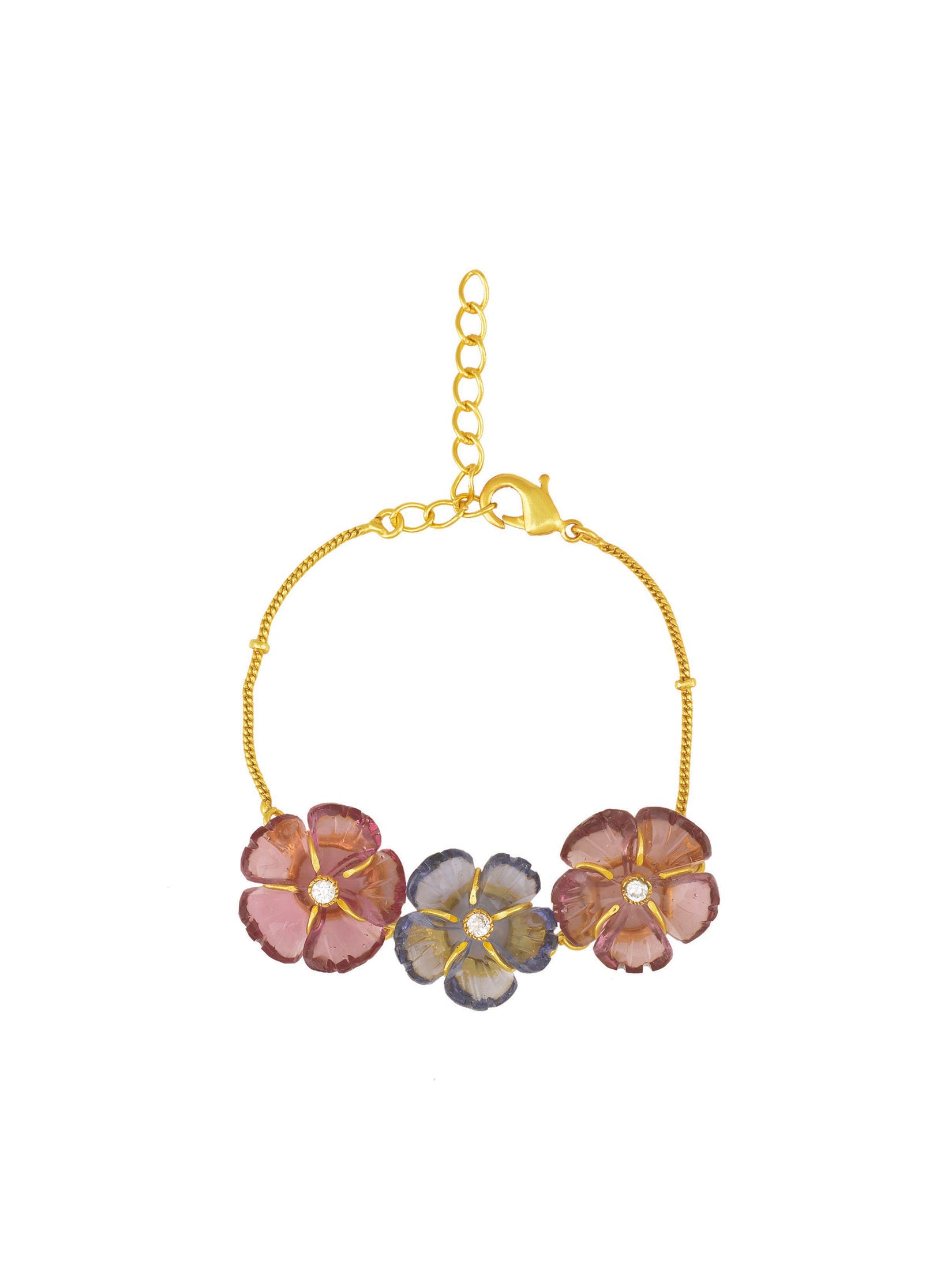 Pink Trio Flower Bracelet