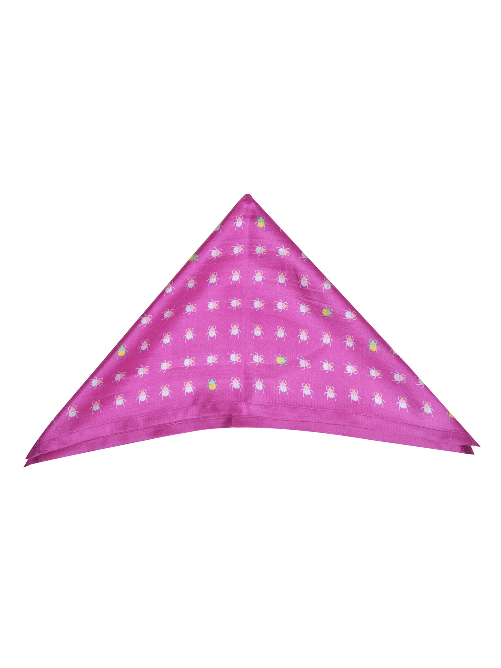 Pink Bug Pocket Square