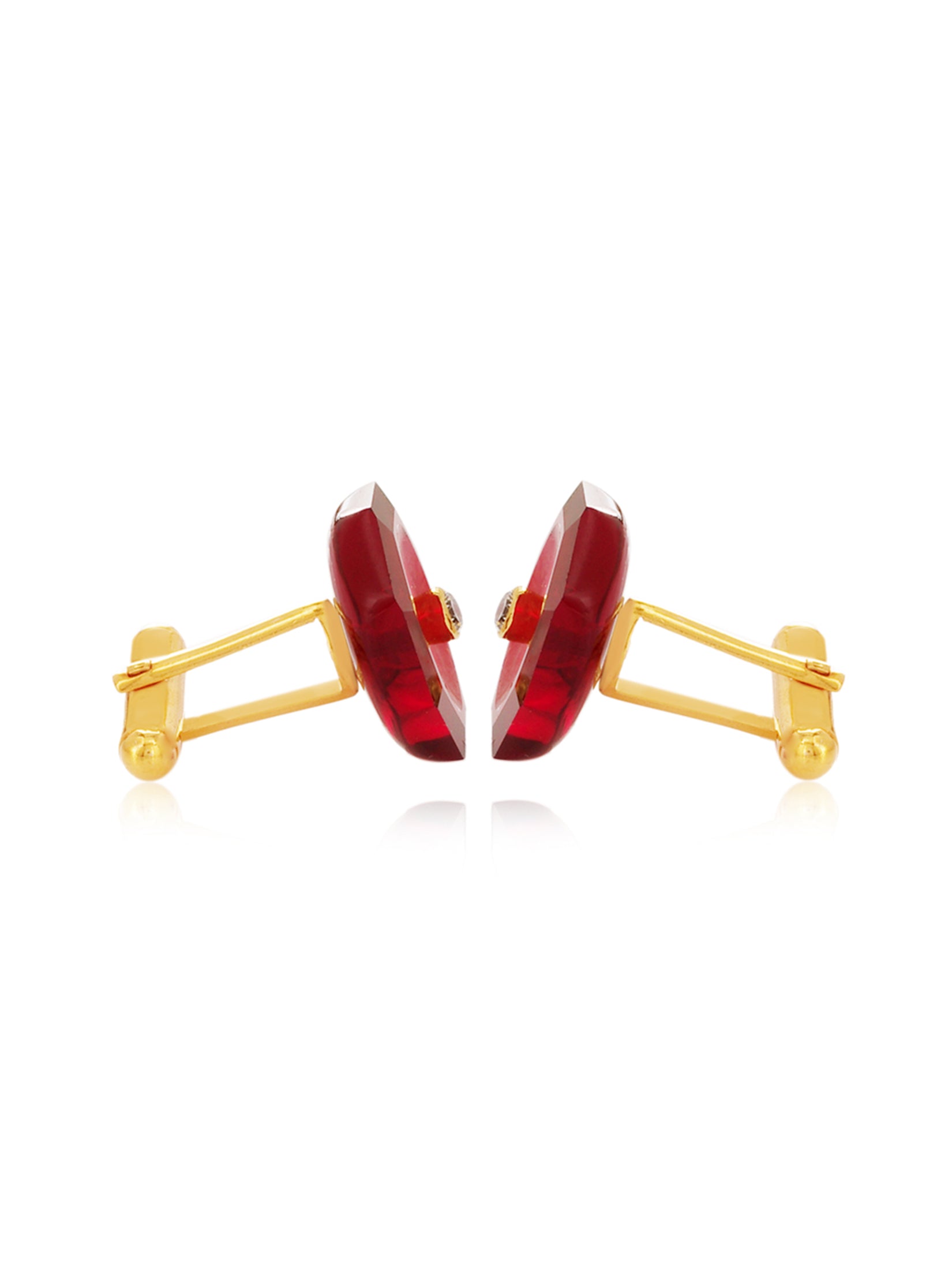 Red Hydro Quartz Cufflinks